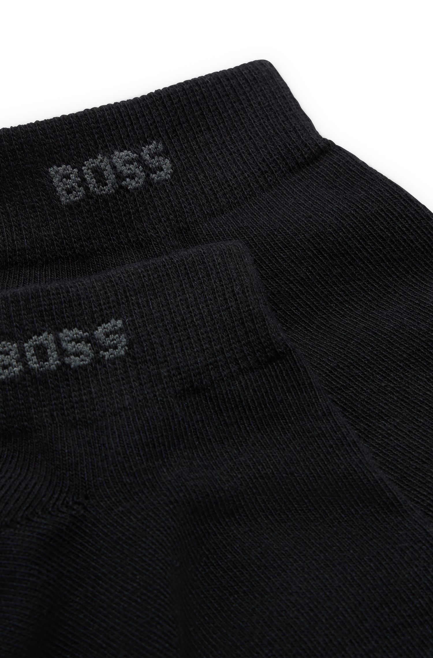 【BOSS博斯】弹性面料短袜两双装