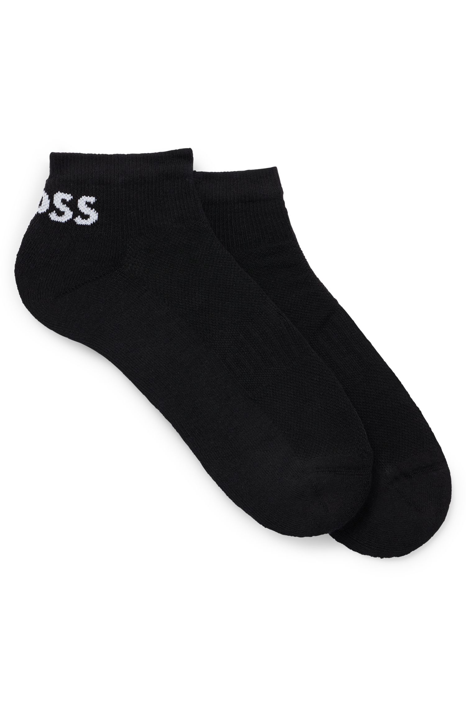 【BOSS博斯】弹性面料短袜两双装