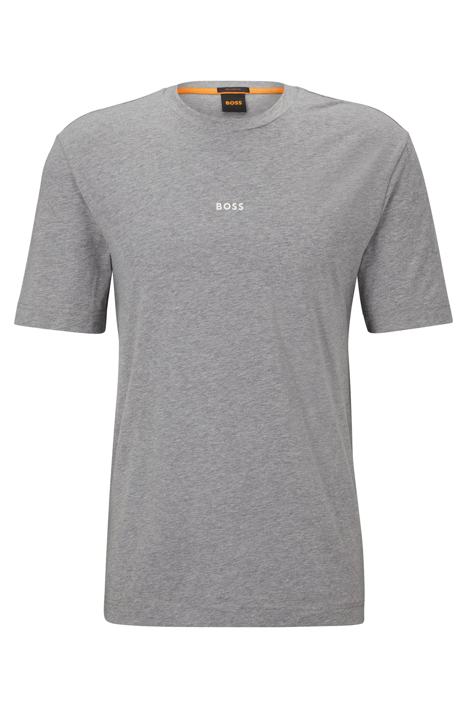 【BOSS博斯】徽标印花弹力棉宽松 T 恤