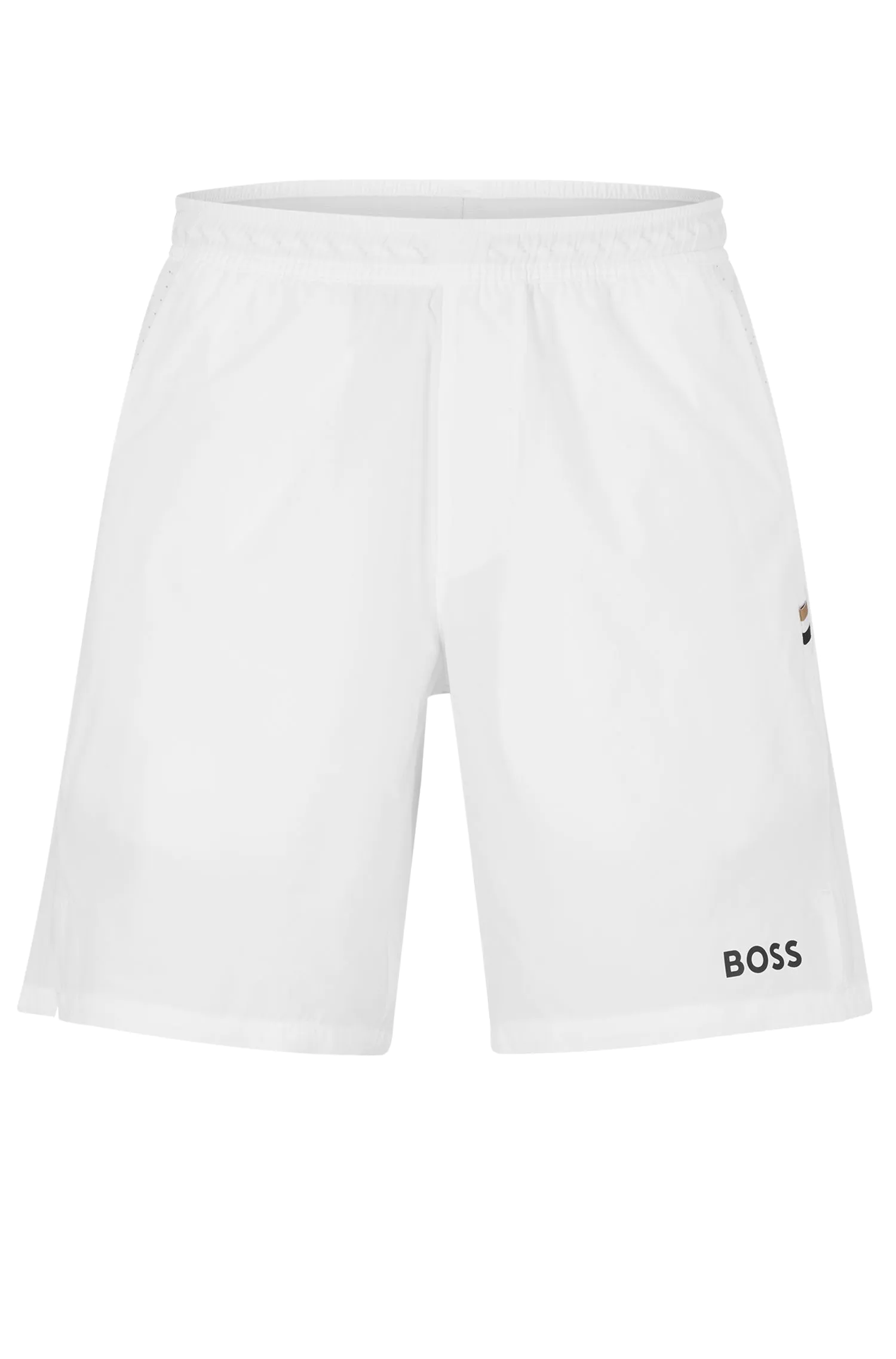 BOSS x Matteo Berrettini 徽标细节网眼装饰弹力短裤