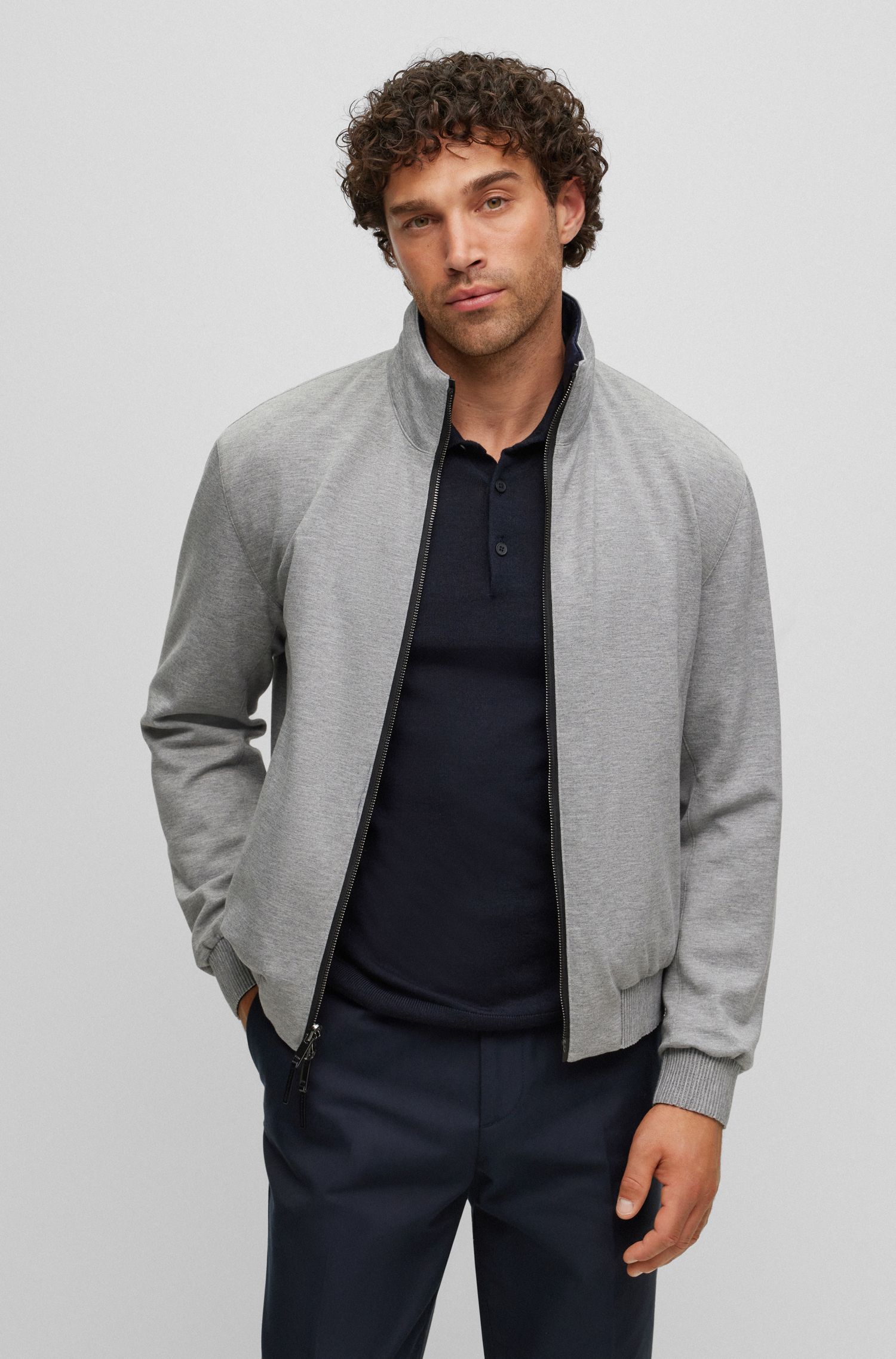 【BOSS博斯】饰面正反两穿束腰式夹克