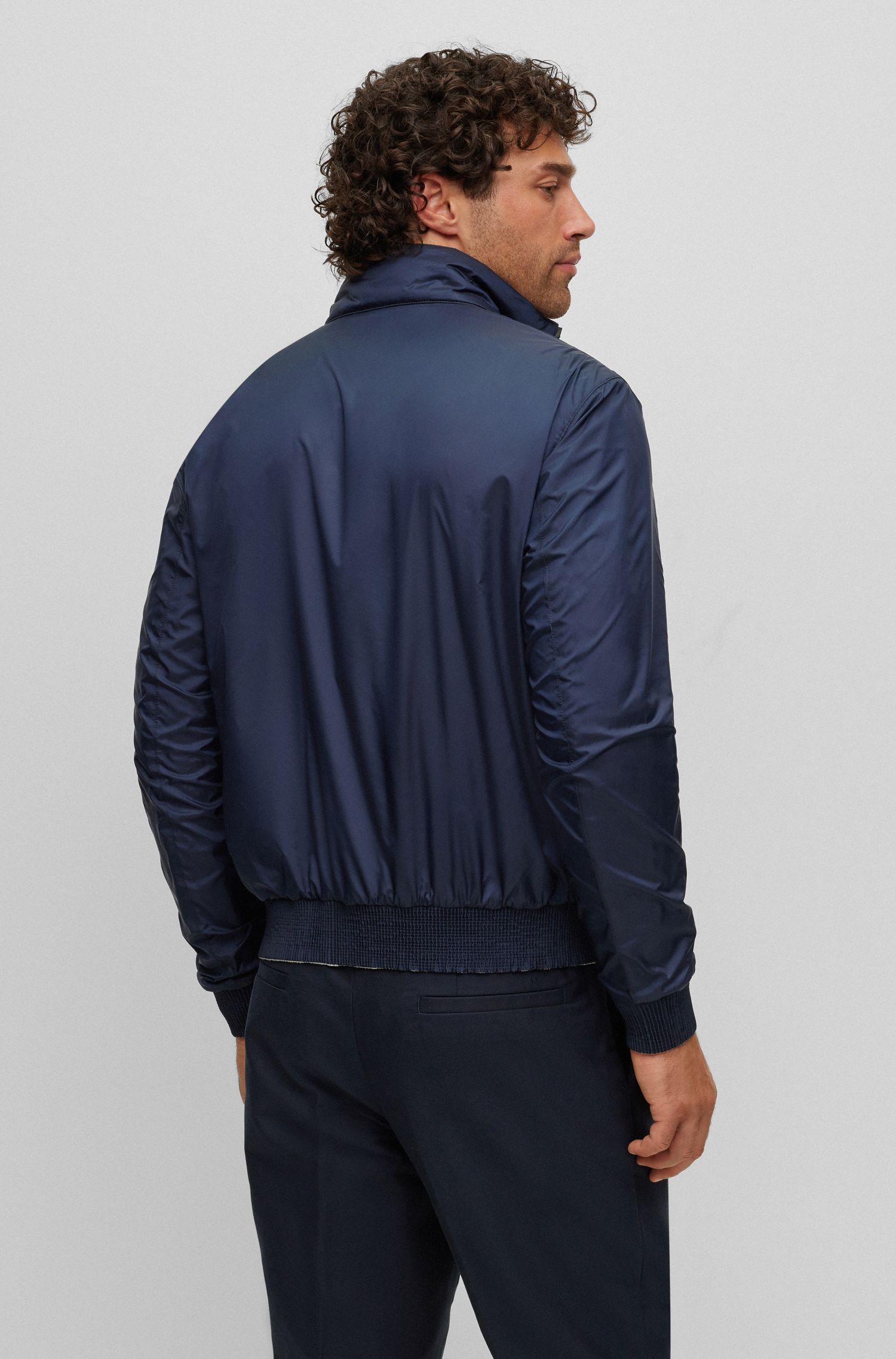 【BOSS博斯】饰面正反两穿束腰式夹克