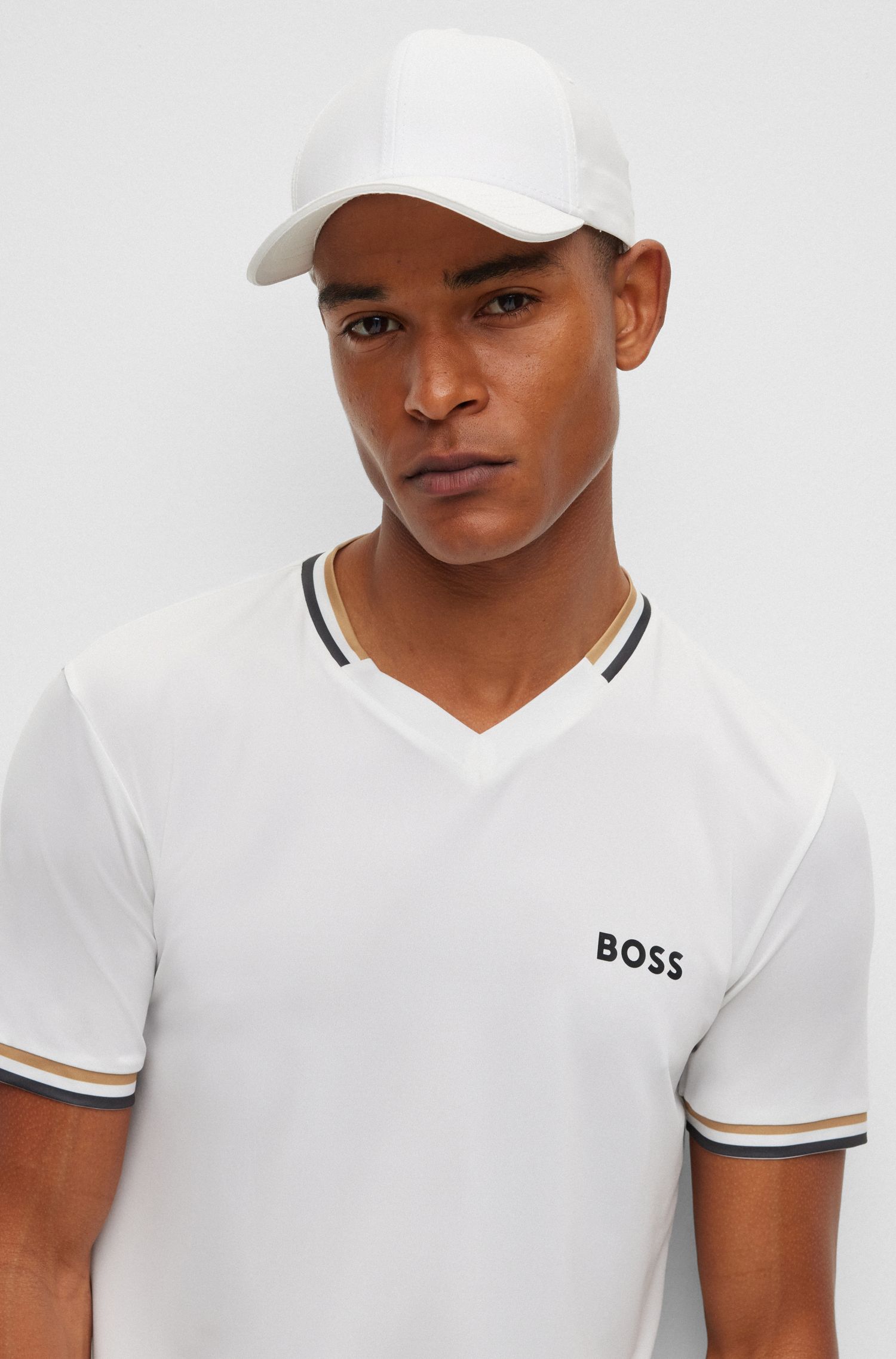 BOSS x Matteo Berrettini 经典条纹修身 T 恤