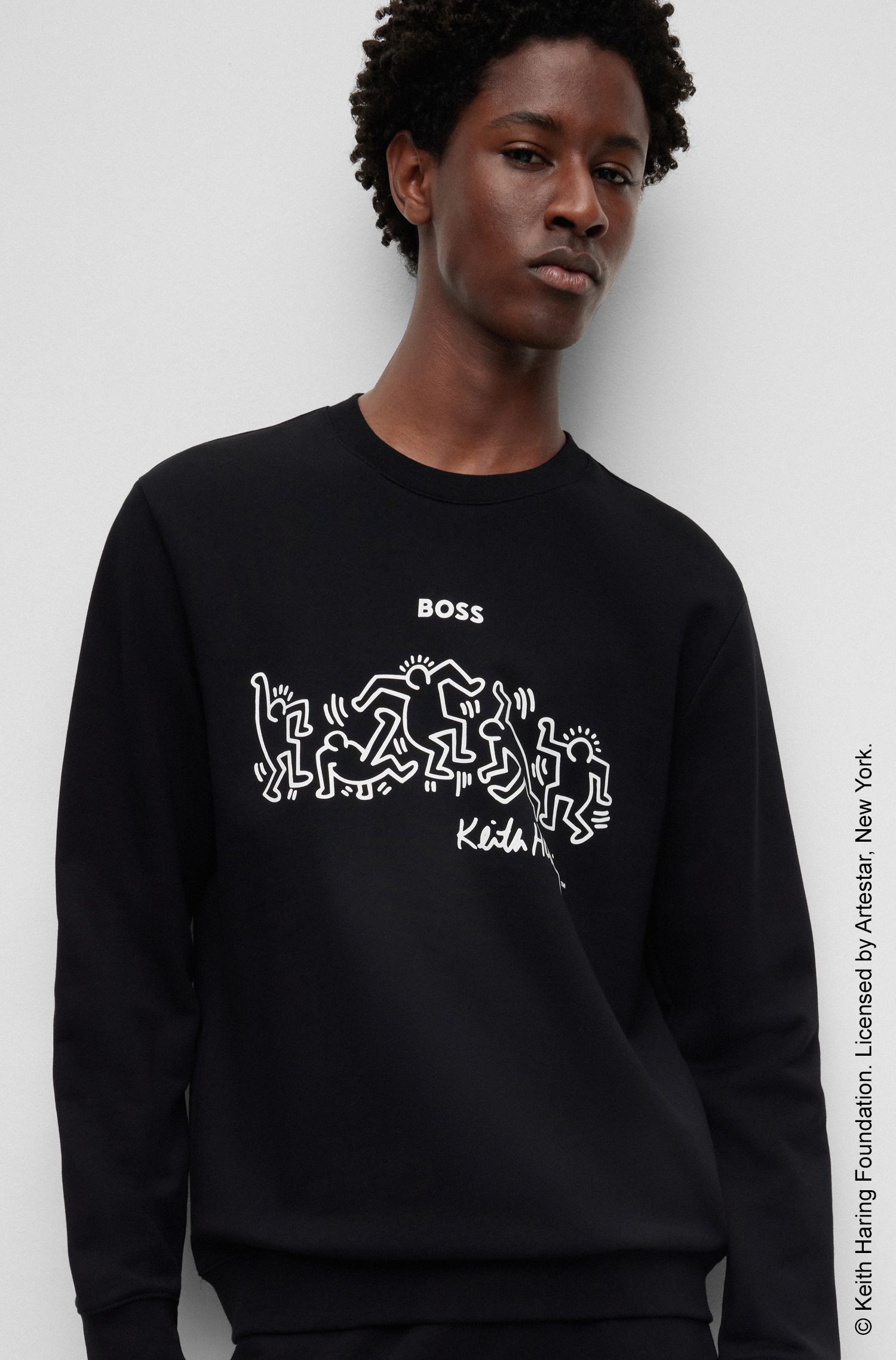 BOSS x Keith Haring 特别艺术风图案棉质混纺运动衫