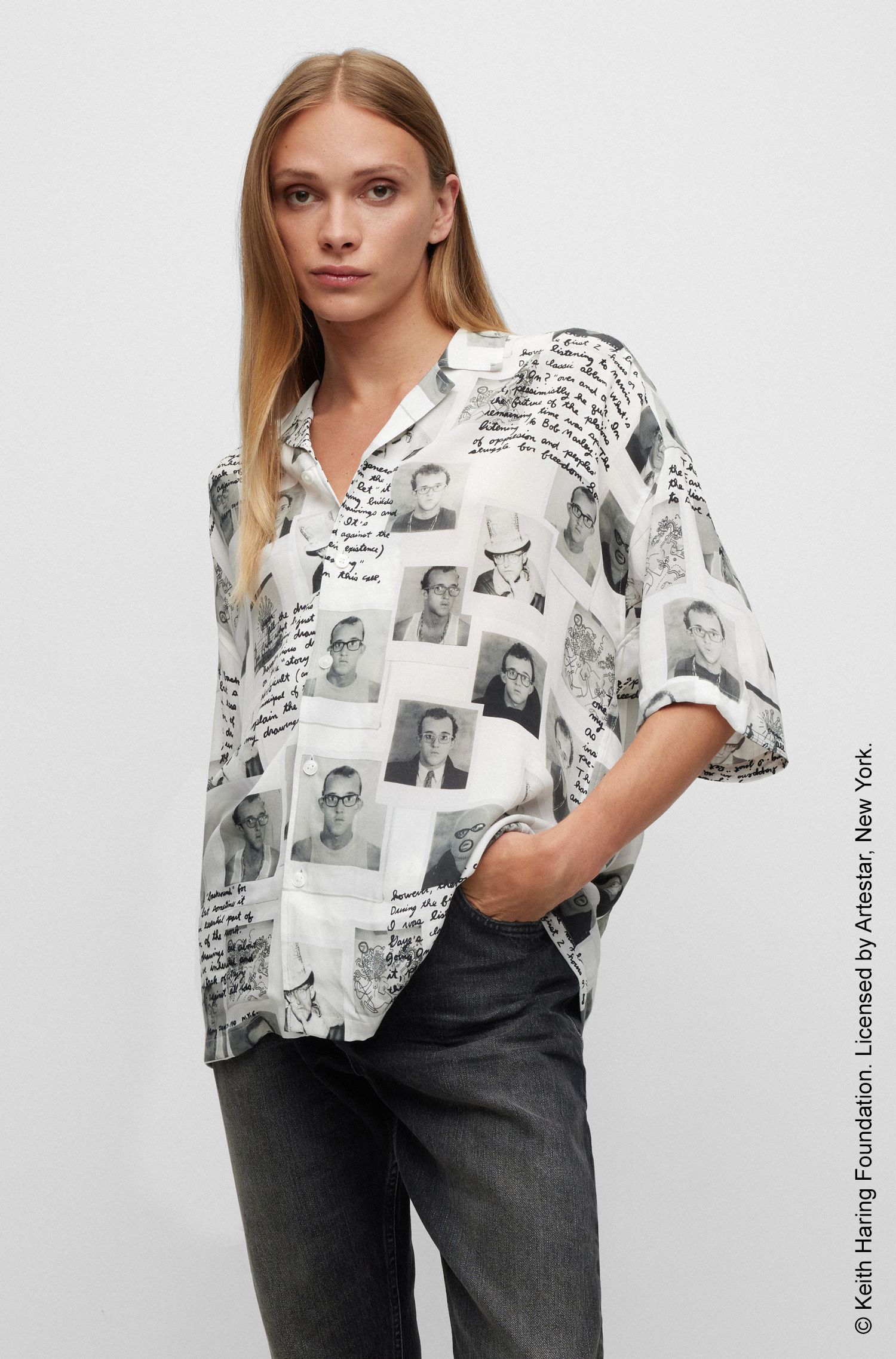 BOSS x Keith Haring 版型帆布女士衬衫
