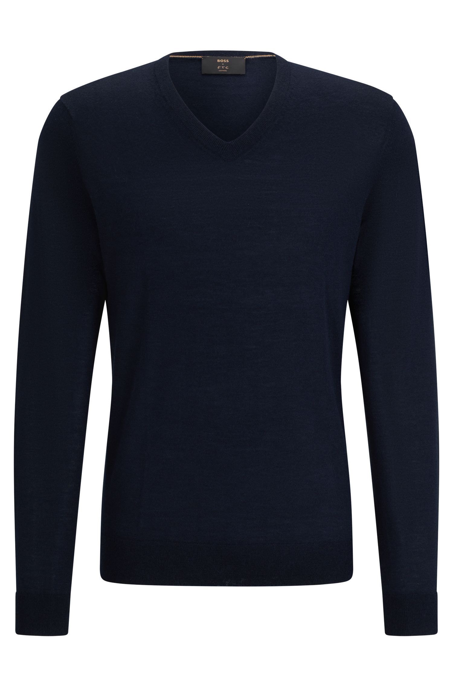 【BOSS博斯】常规版型负责任羊绒 V 领毛衣