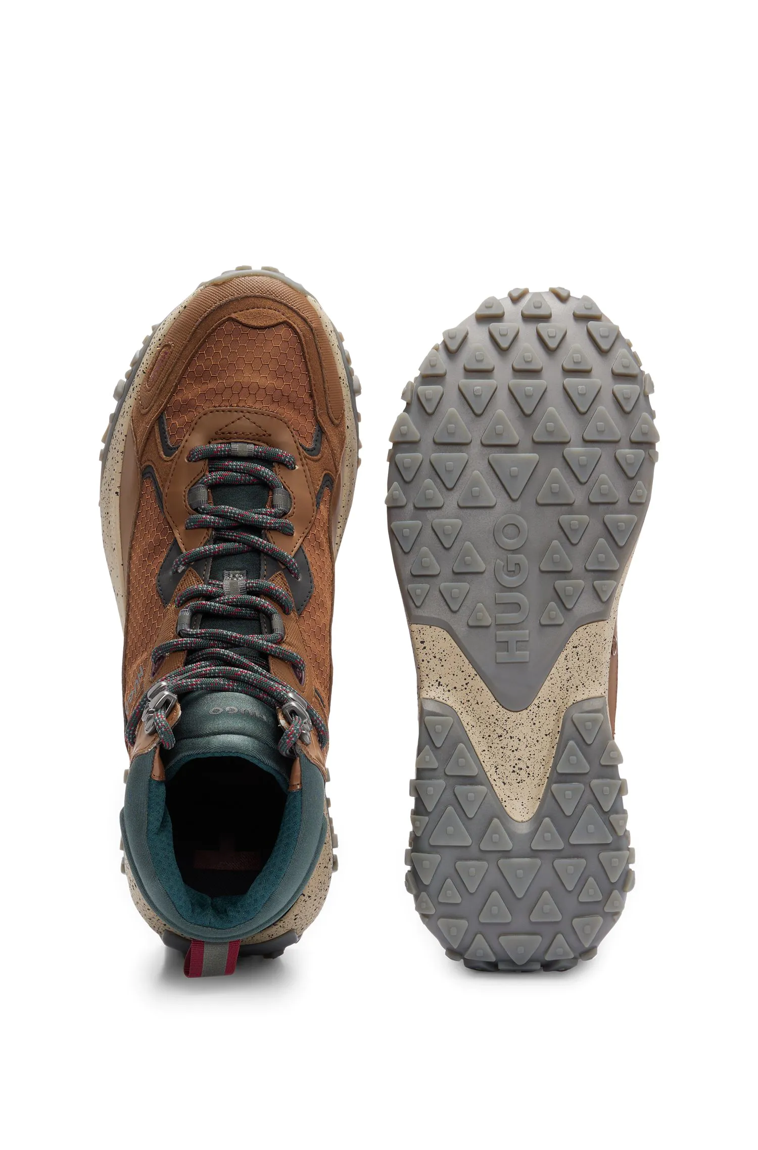 防撕裂面料和氯丁橡胶混合材质高帮运动鞋