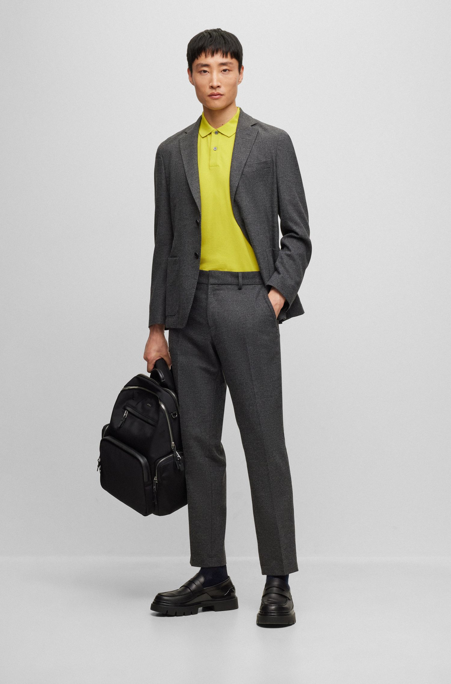 【BOSS博斯】徽标字母装饰多口袋背包