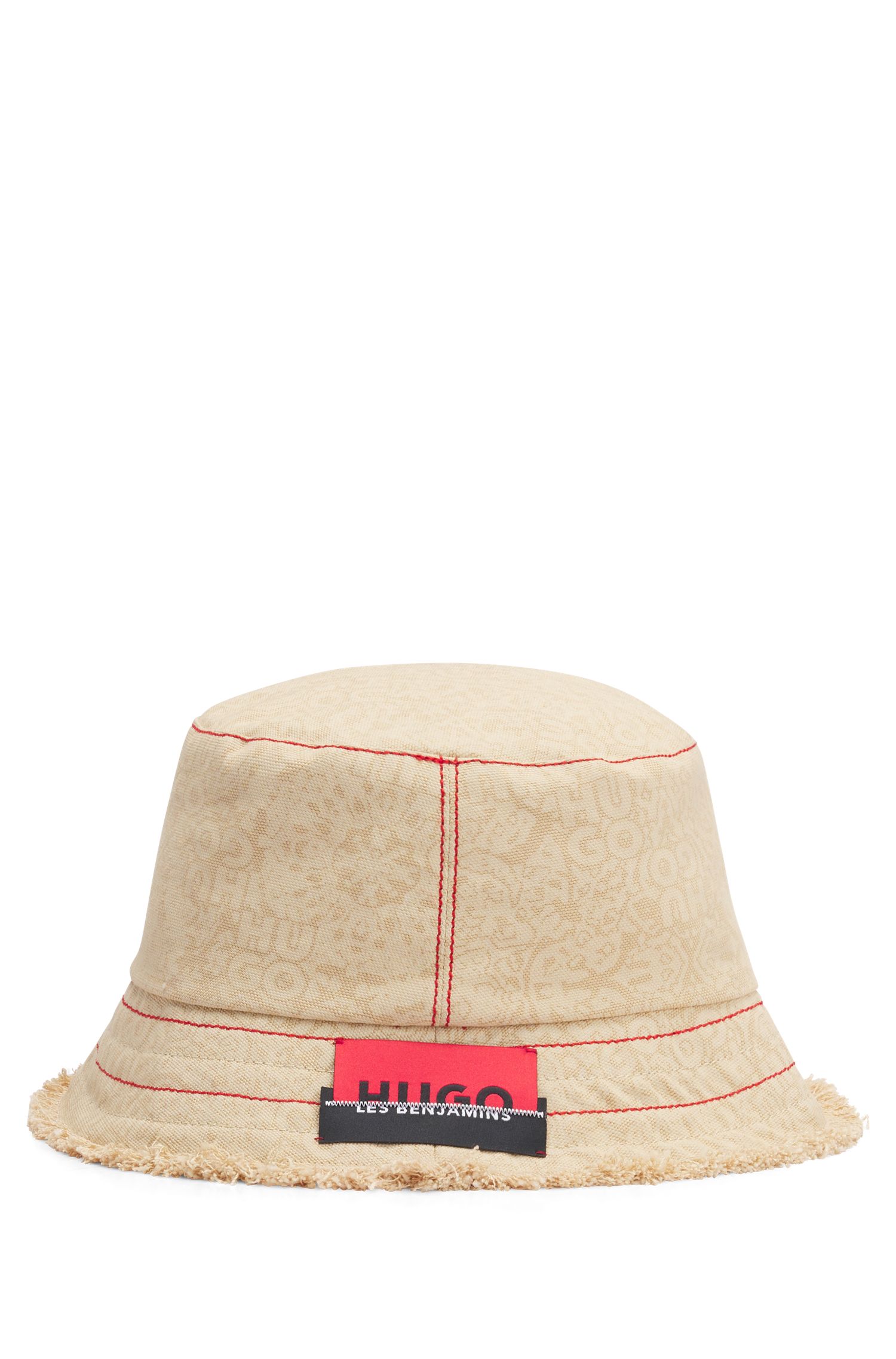 HUGO x Les Benjamins 联名品牌标签装饰渔夫帽