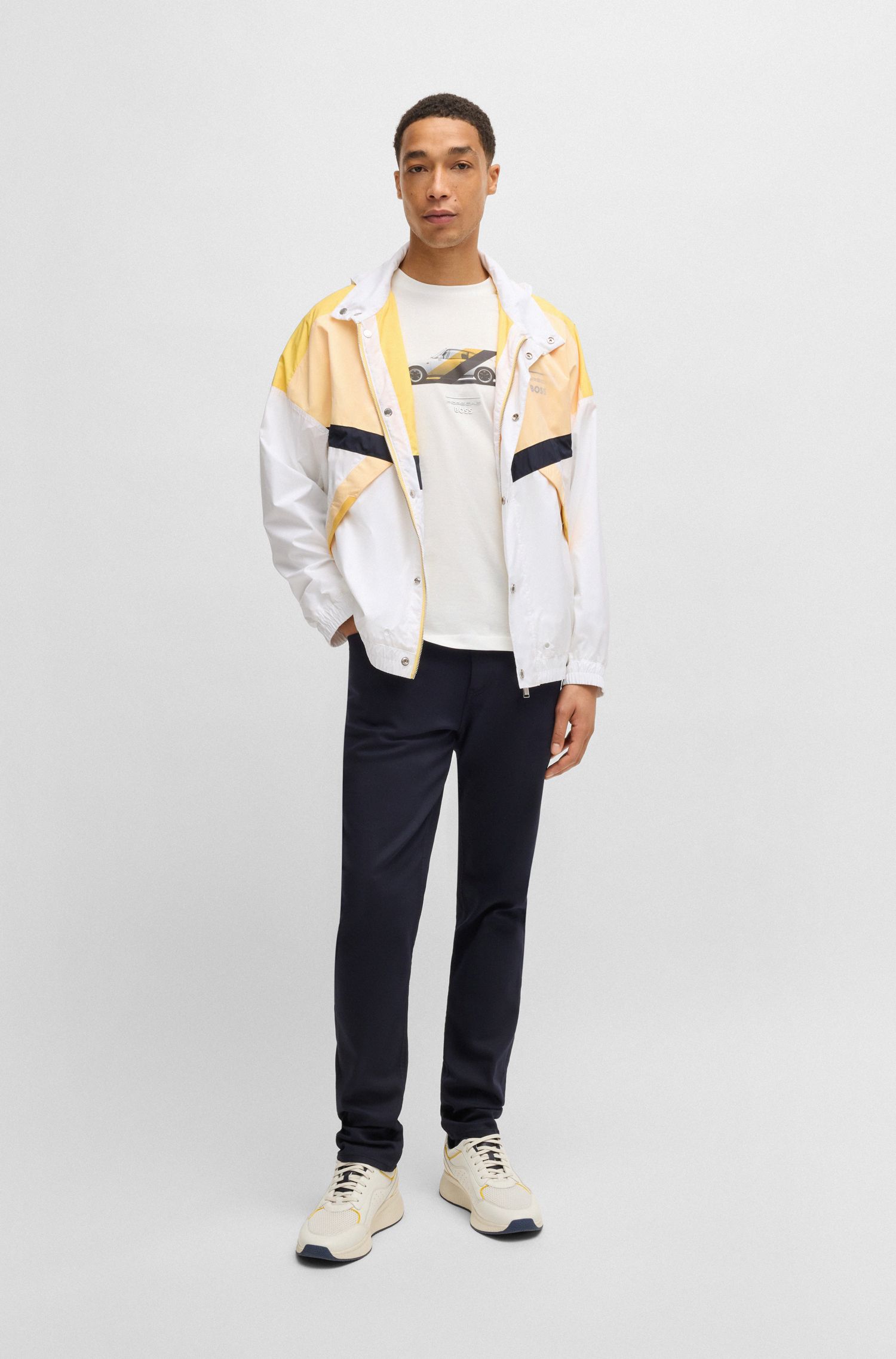 Porsche x BOSS 防泼水拼色夹克