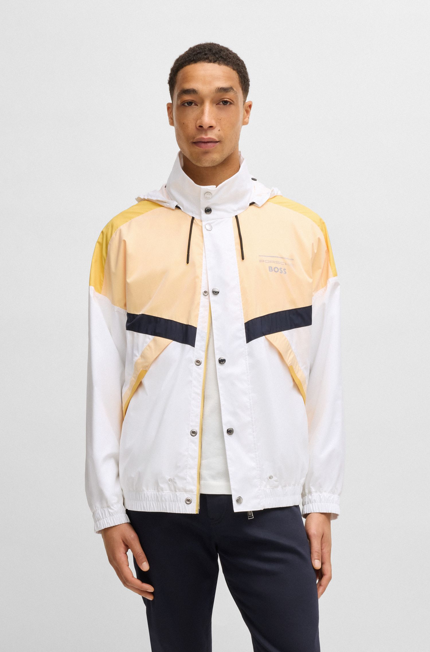 Porsche x BOSS 防泼水拼色夹克
