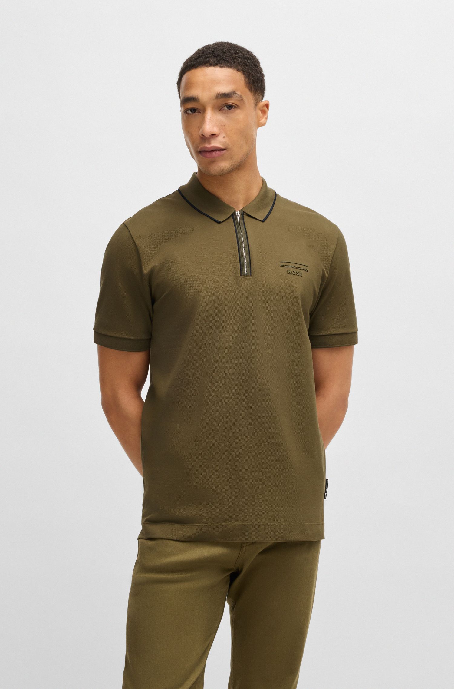 Porsche x BOSS 弹力棉 Polo 衫