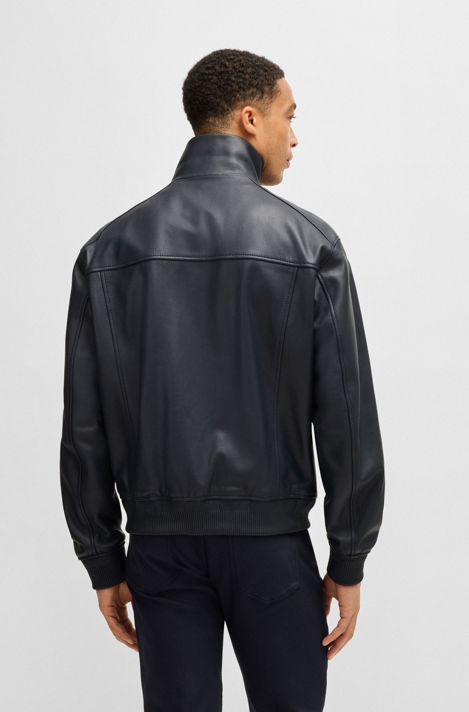 Porsche x BOSS 皮革常规版型夹克