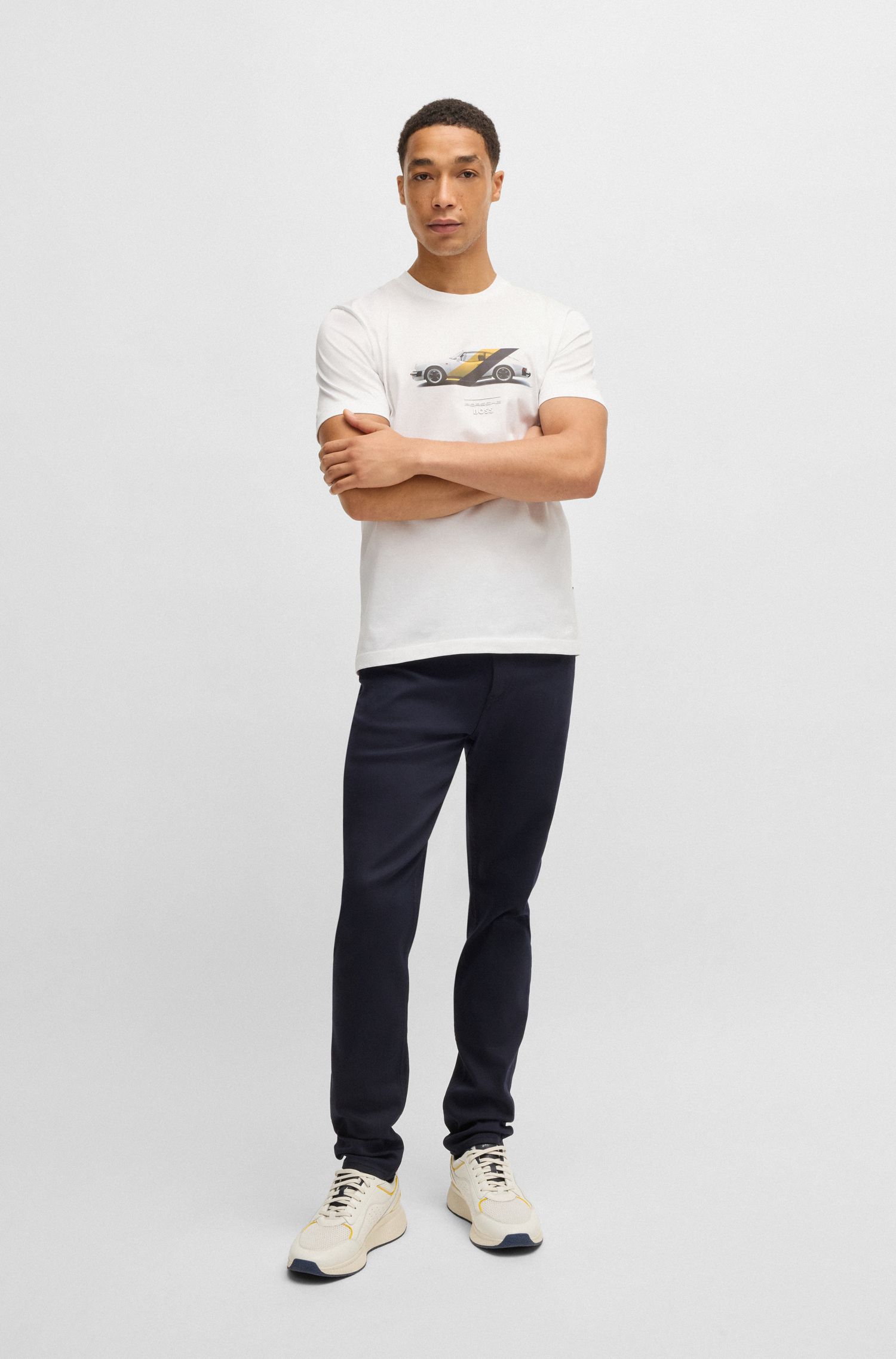 Porsche x BOSS 联名品牌丝光棉T恤