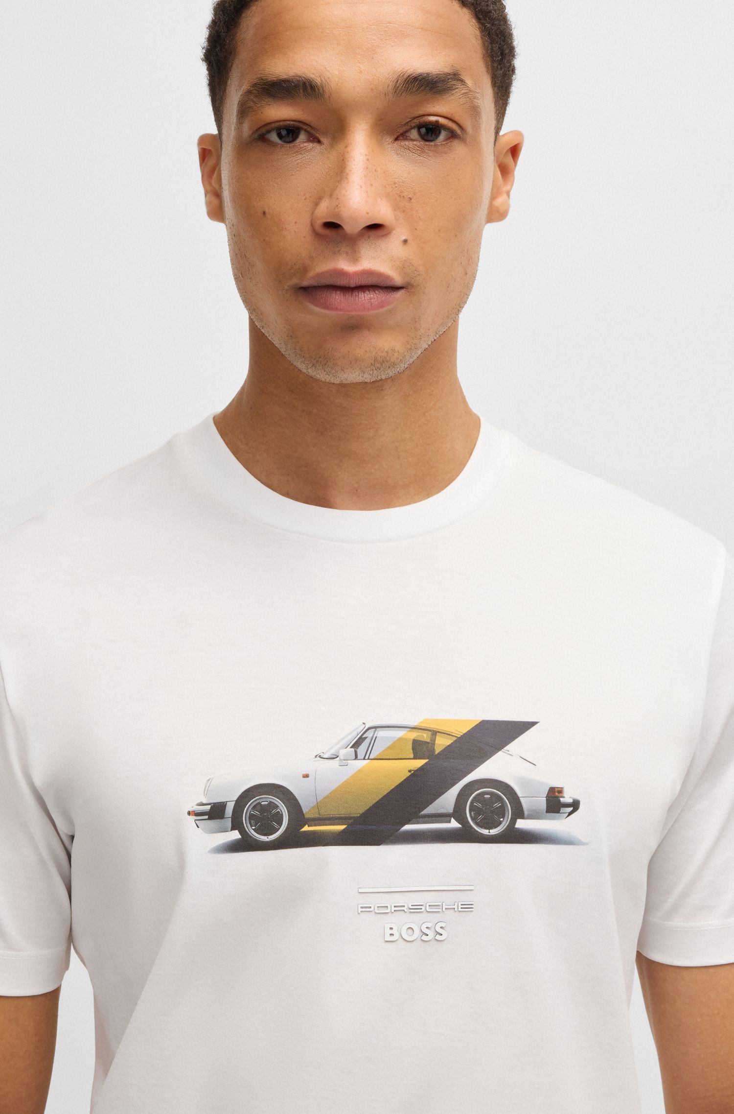 Porsche x BOSS 联名品牌丝光棉T恤