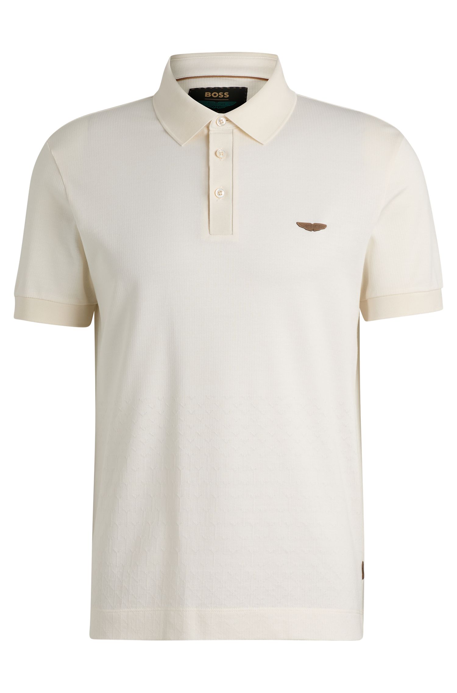 BOSS x ASTON MARTIN 真丝棉质渐变色提花 Polo 衫