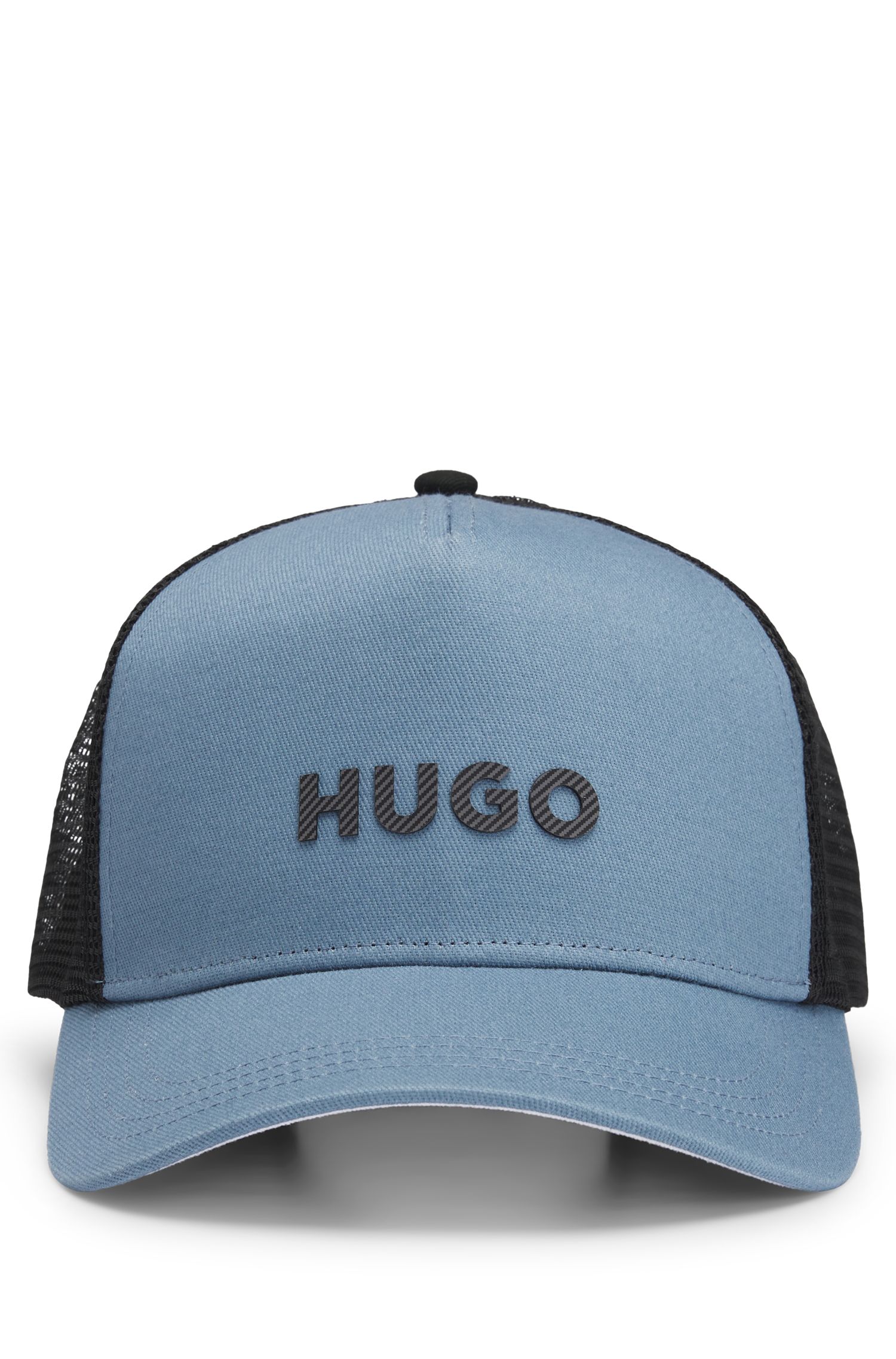 带有标志的 HUGO x RB 棉斜纹布帽