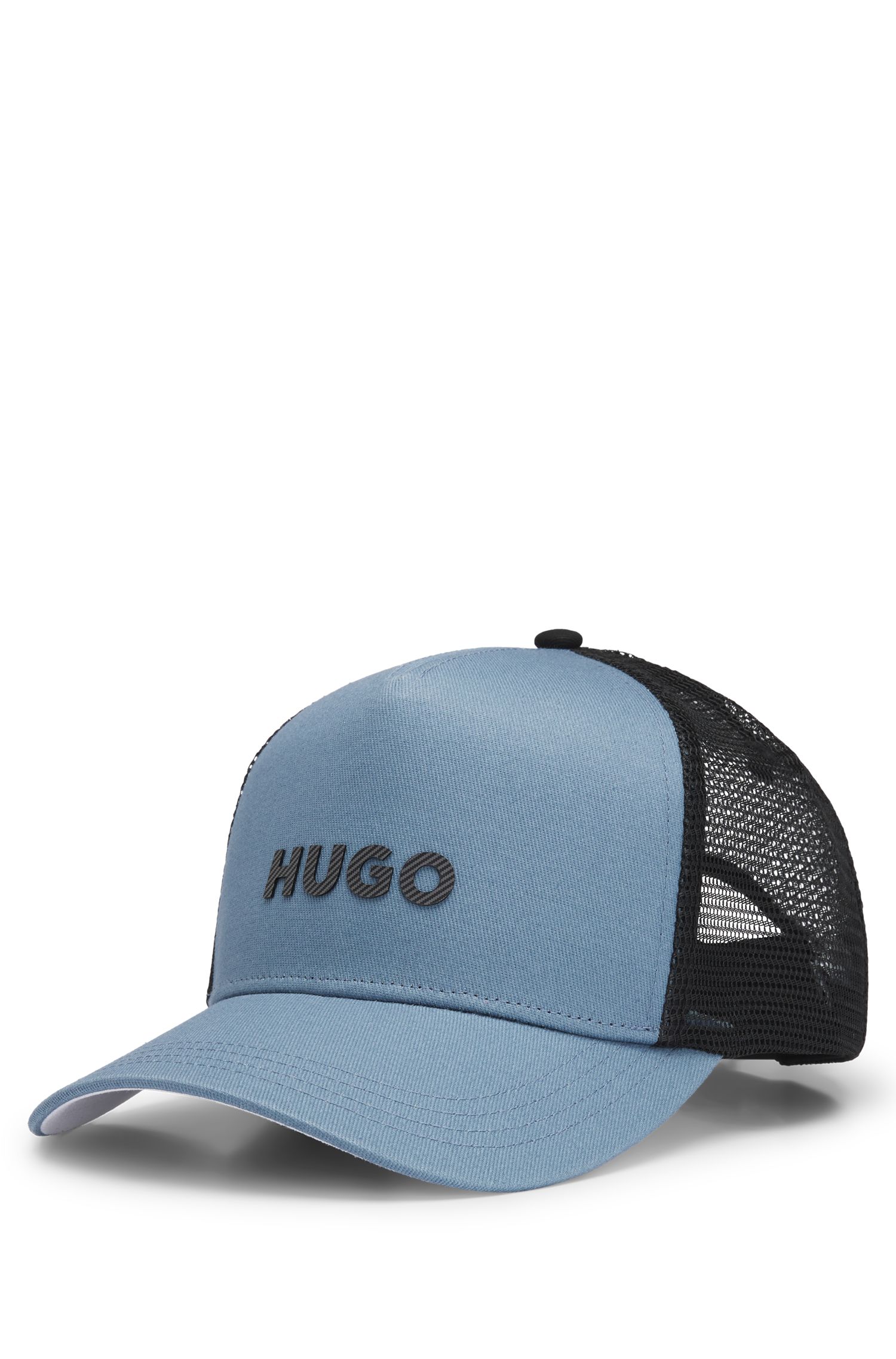 带有标志的 HUGO x RB 棉斜纹布帽