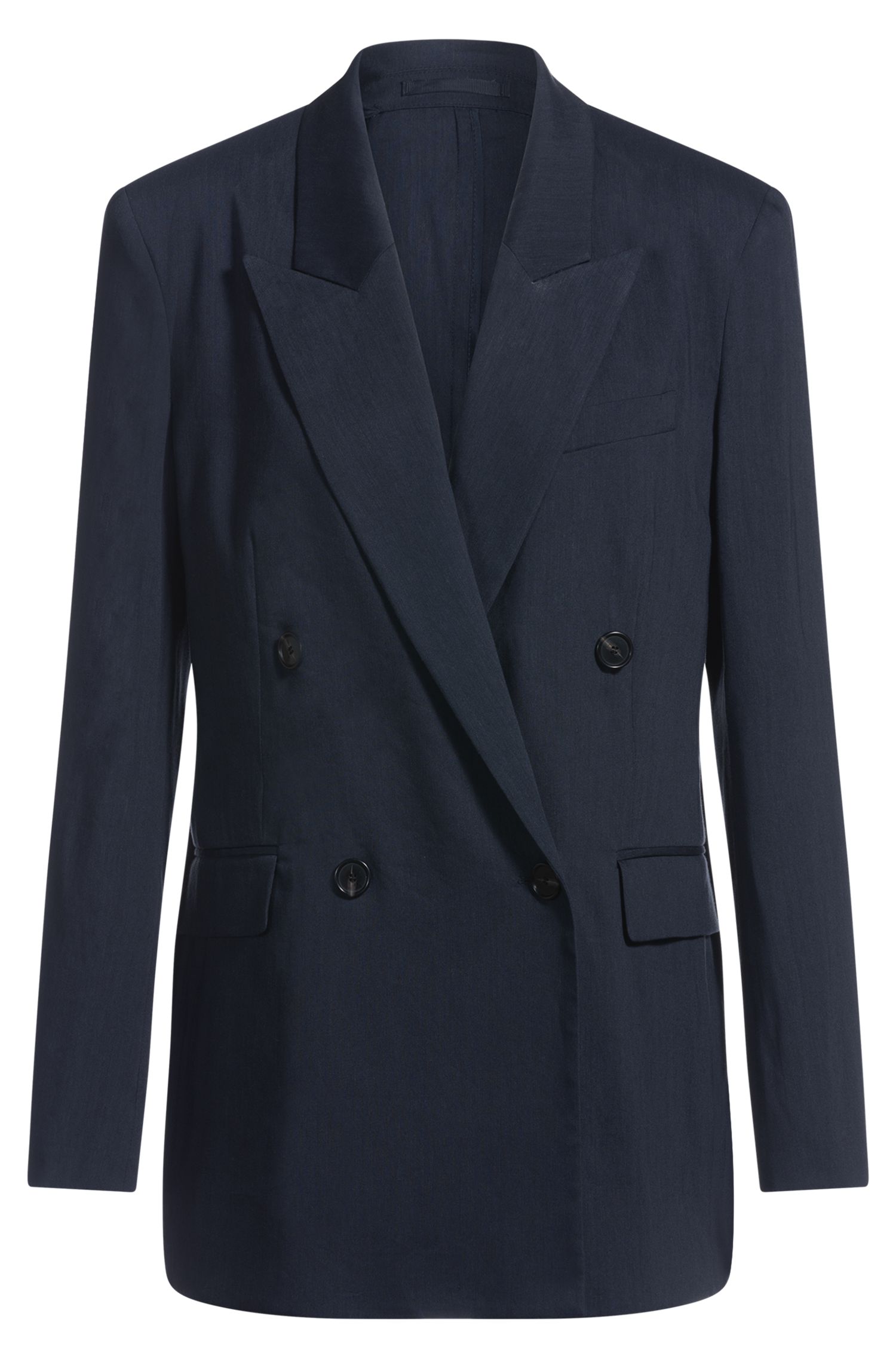 Regular-fit blazer in a linen blend