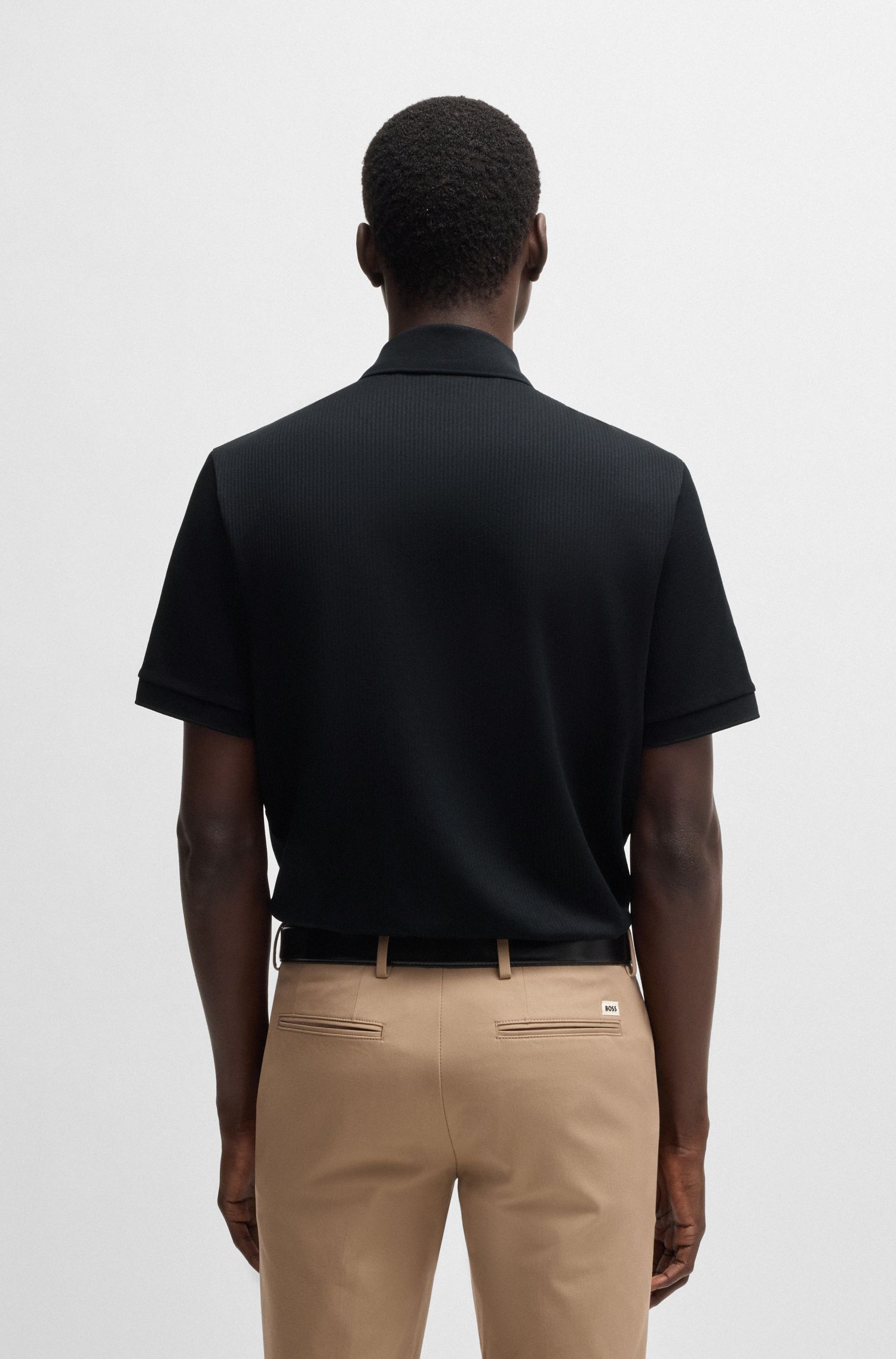 泡泡纱结构棉质混纺 Polo 衫