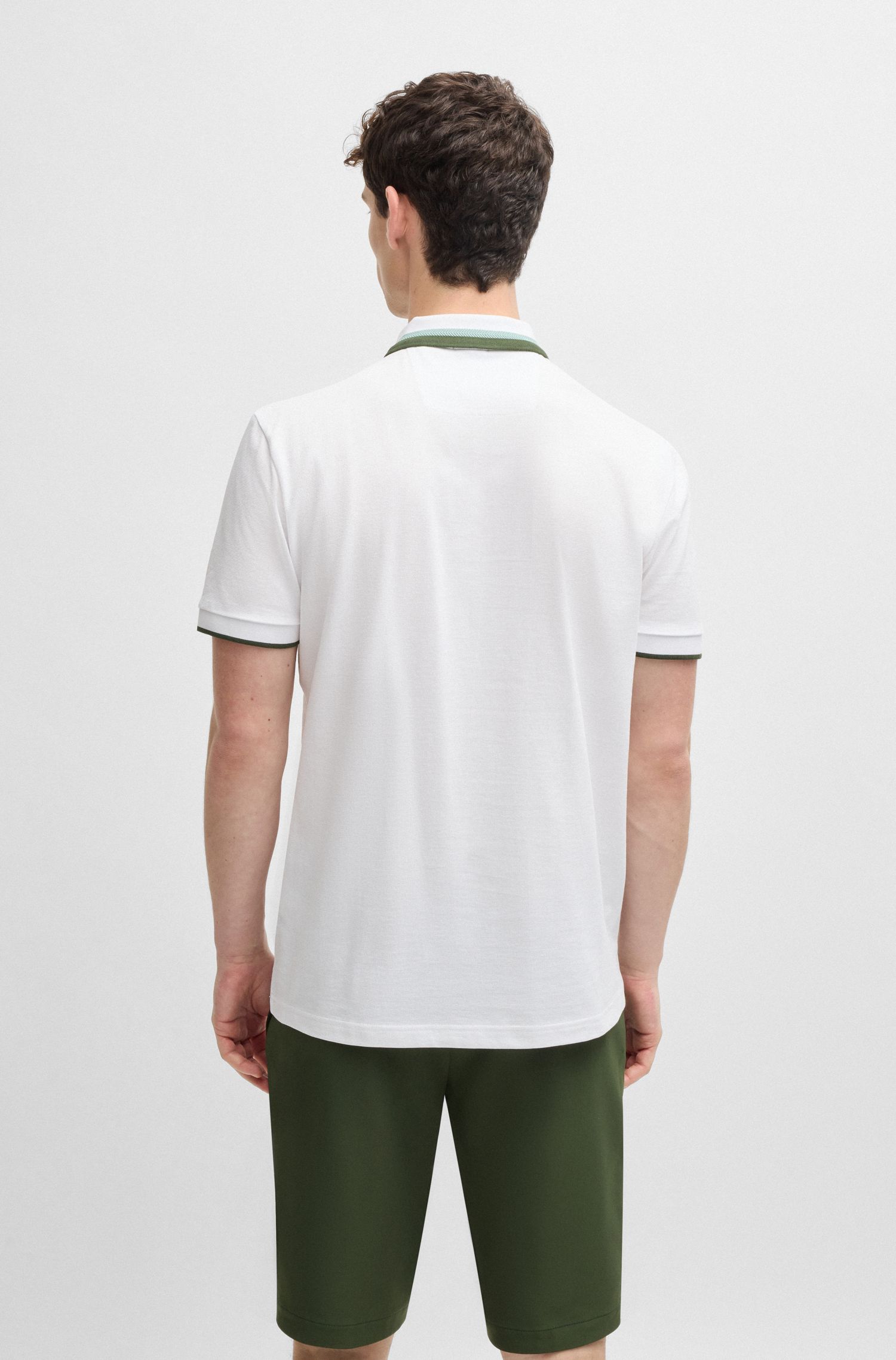 Paddy 撞色条纹运动风 Polo 衫
