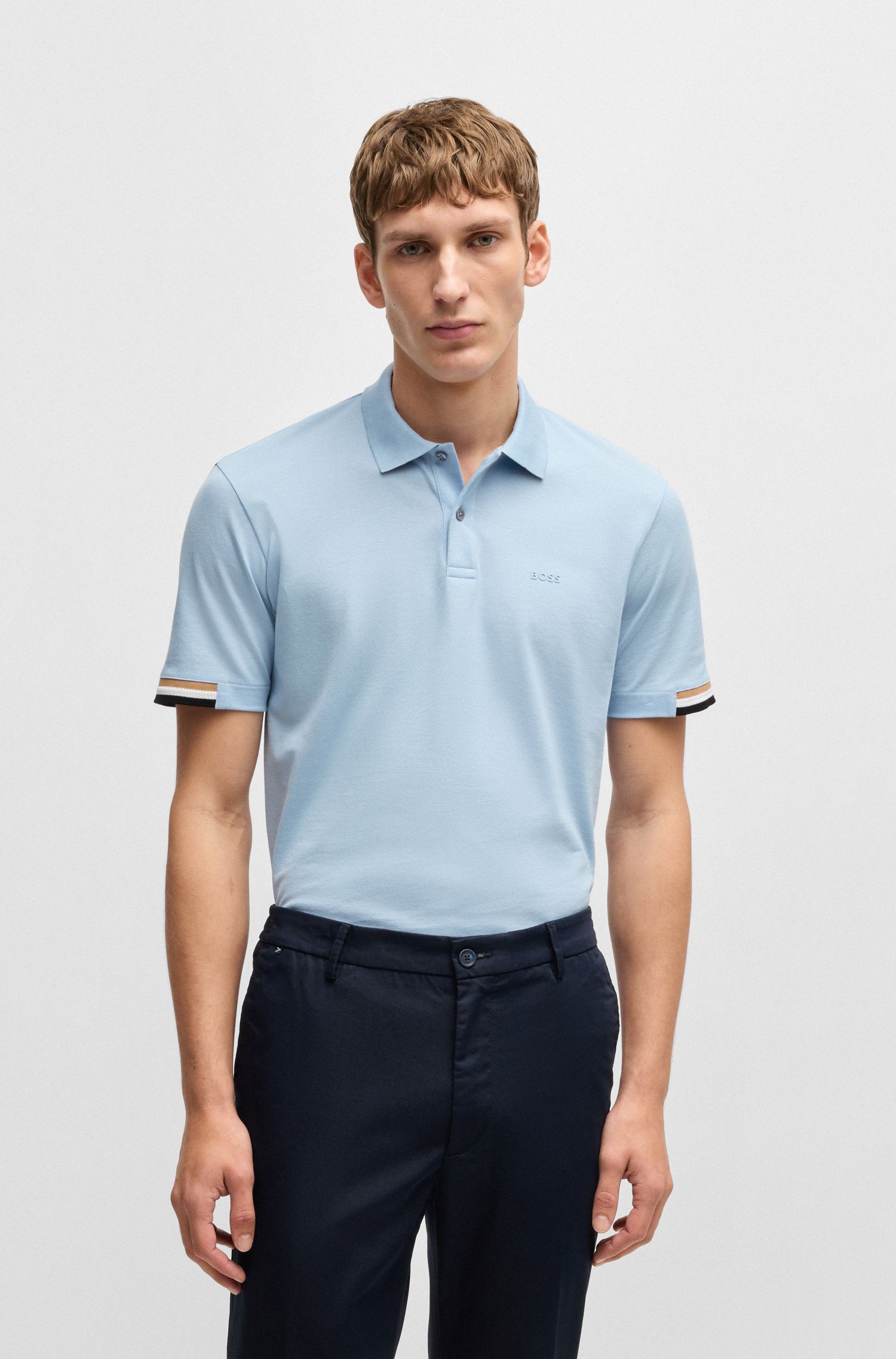 橡胶徽标设计常规版 Polo 衫