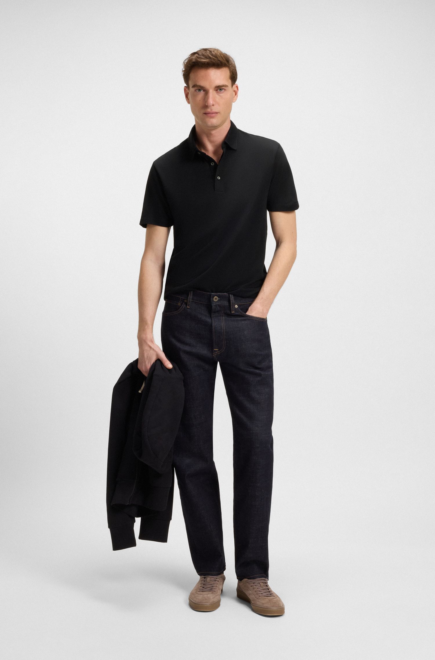 BECKHAM x BOSS 棉和真丝 Polo 衫