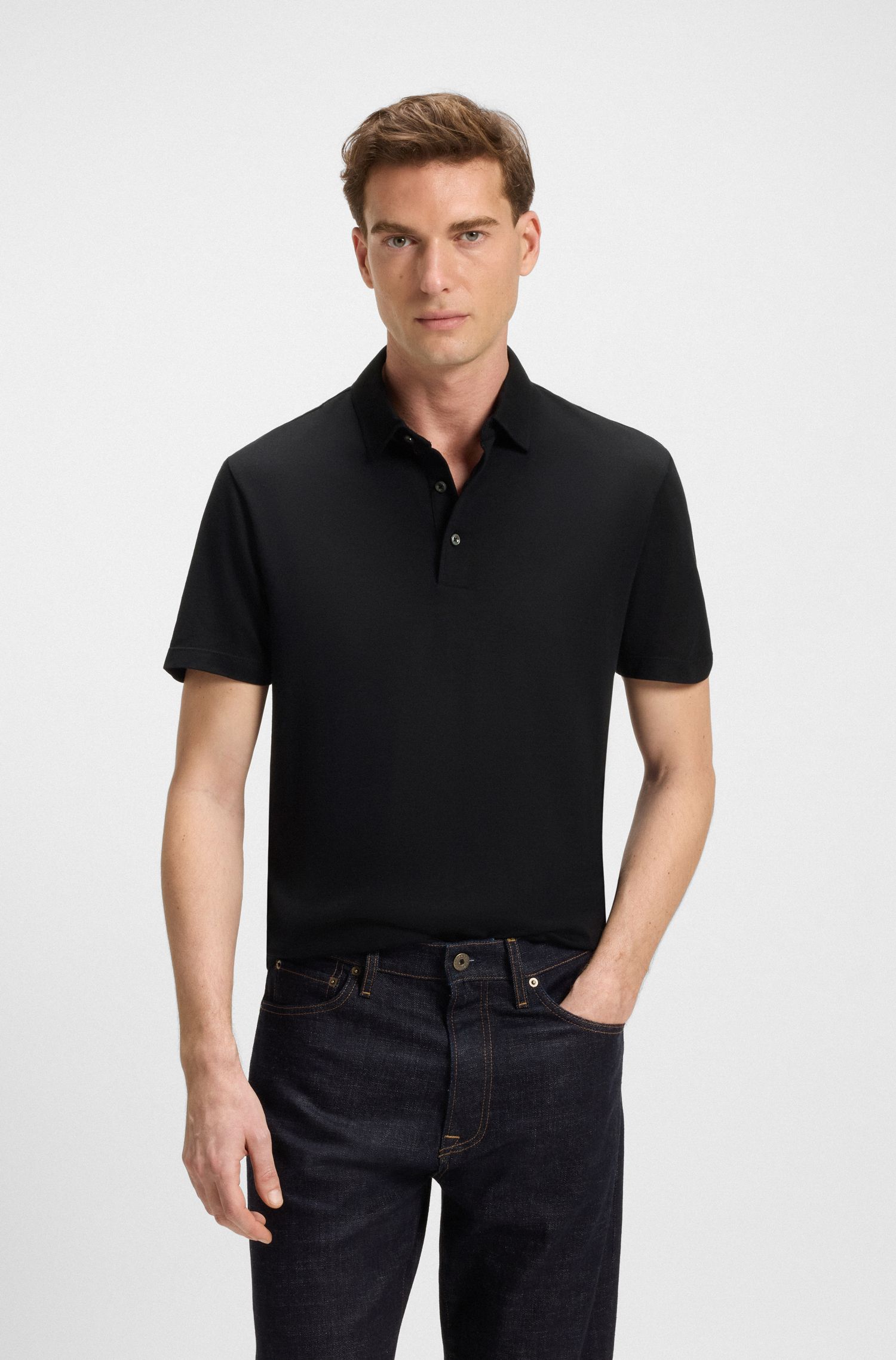 BECKHAM x BOSS 棉和真丝 Polo 衫