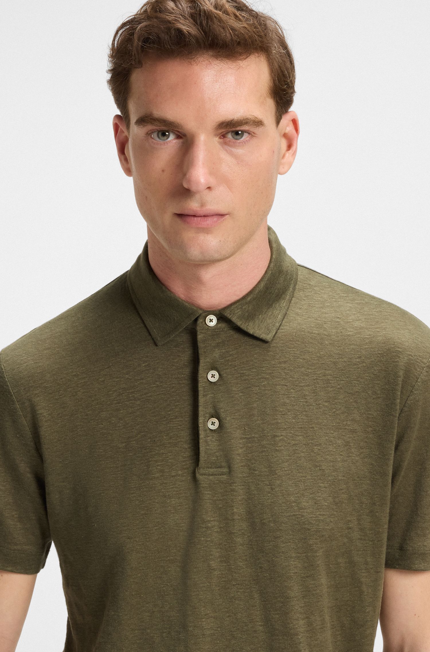 BECKHAM x BOSS 亚麻 Polo 衫
