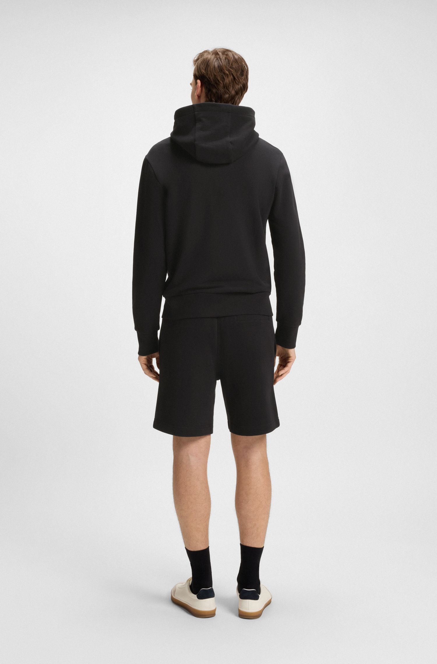 BECKHAM x BOSS 丝光棉毛圈布拉链连帽衫