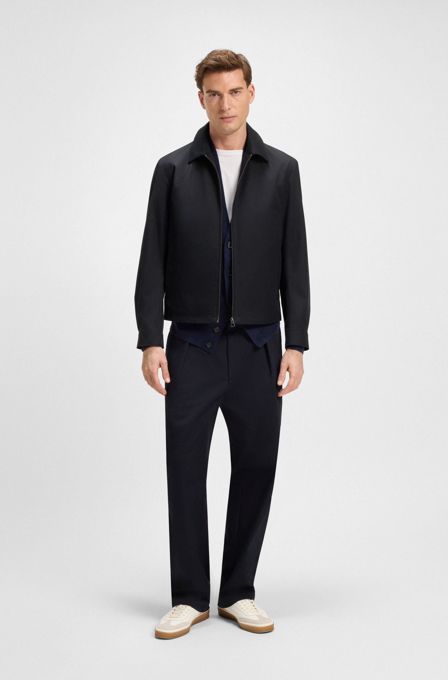 BECKHAM x BOSS 棉质混纺拉链开合夹克