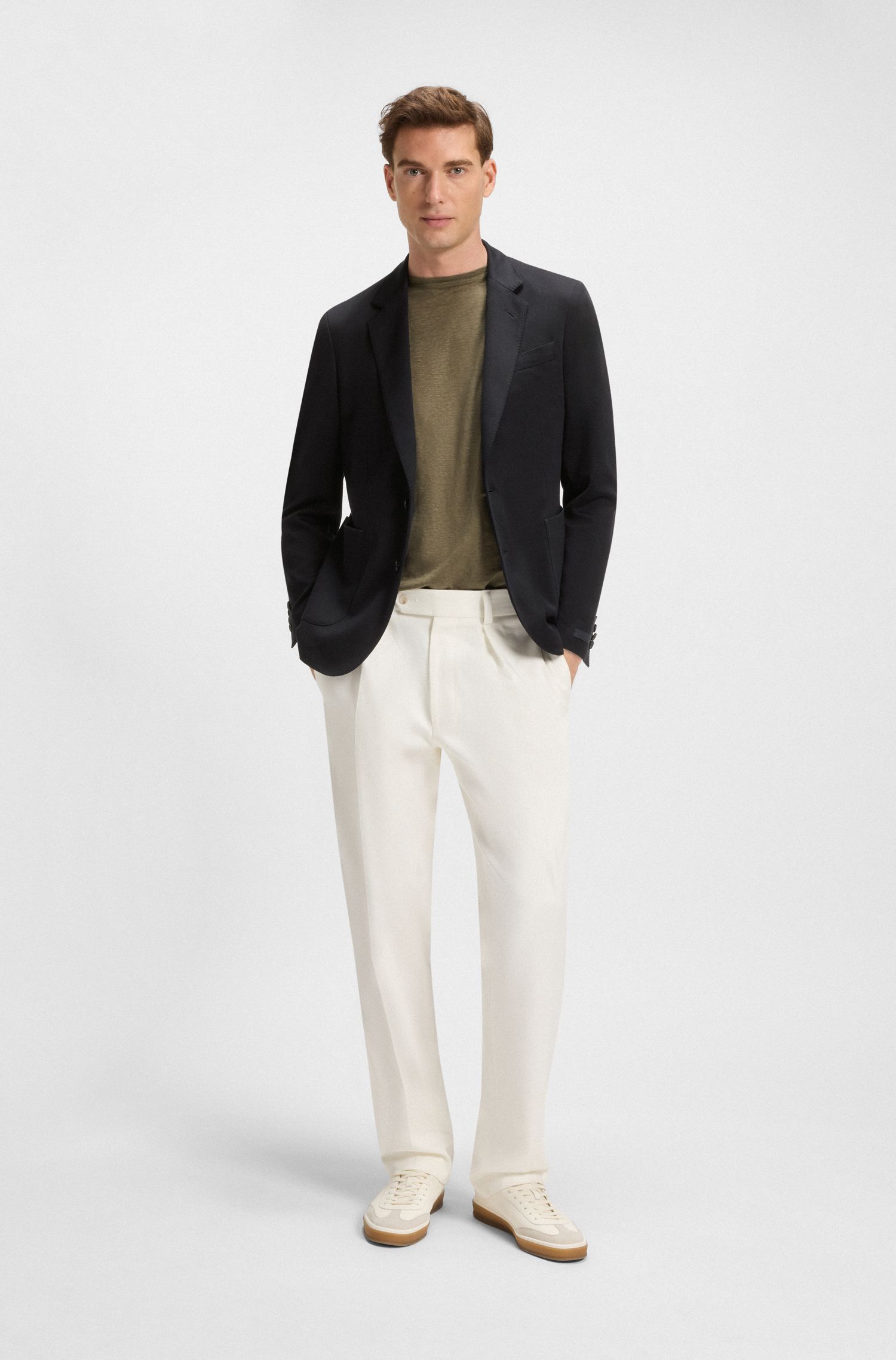 BECKHAM x BOSS 混色纱棉混纺西装外套