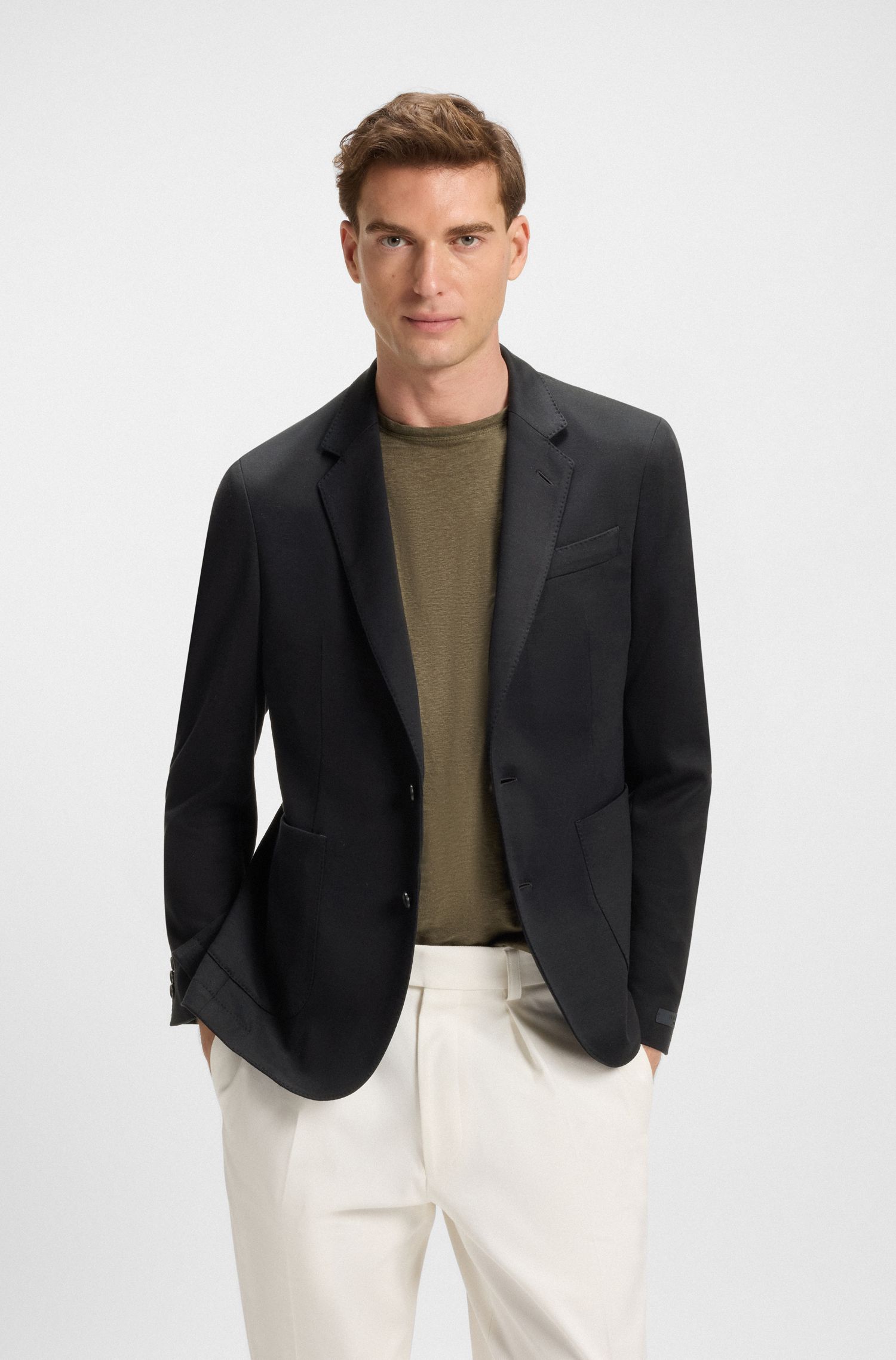BECKHAM x BOSS 混色纱棉混纺西装外套
