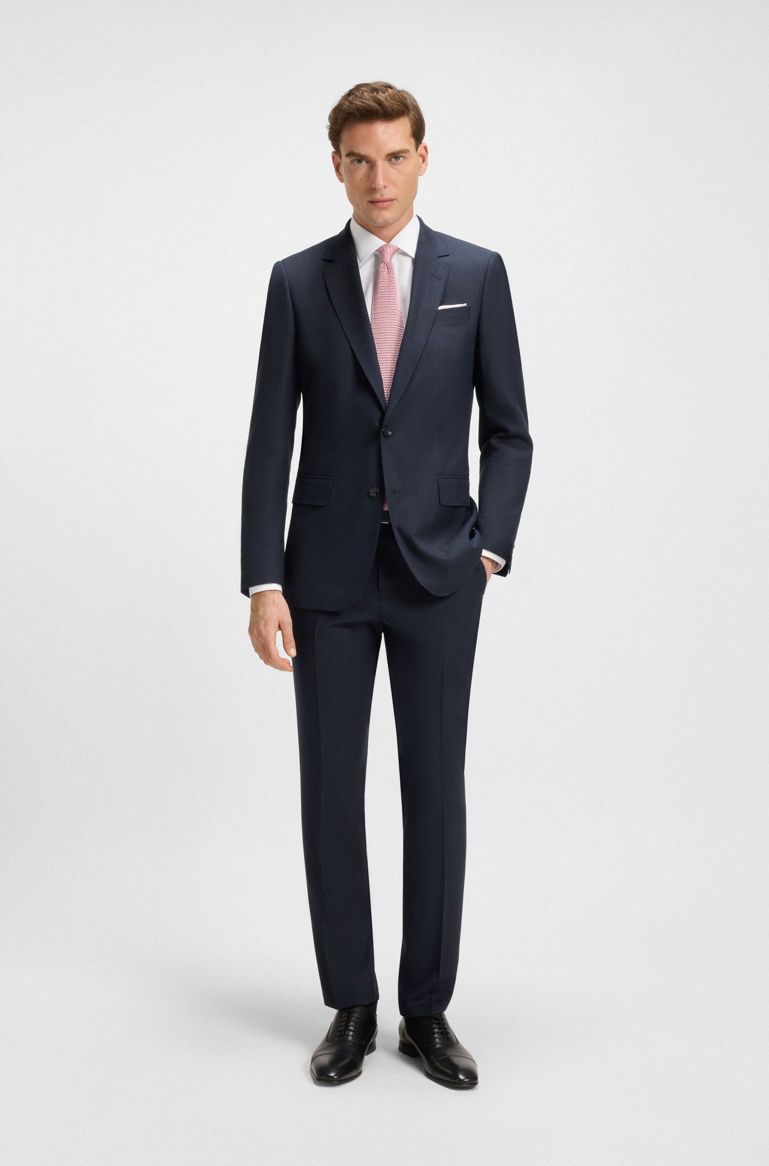 BECKHAM x BOSS 棉质府绸修身版衬衫