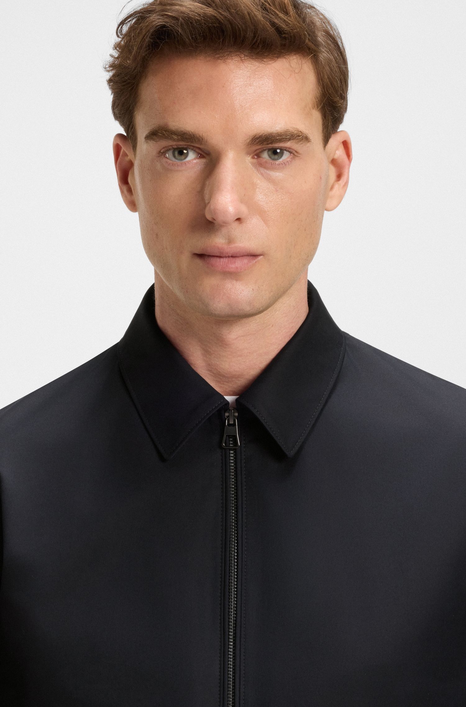 BECKHAM x BOSS 棉质混纺拉链开合夹克