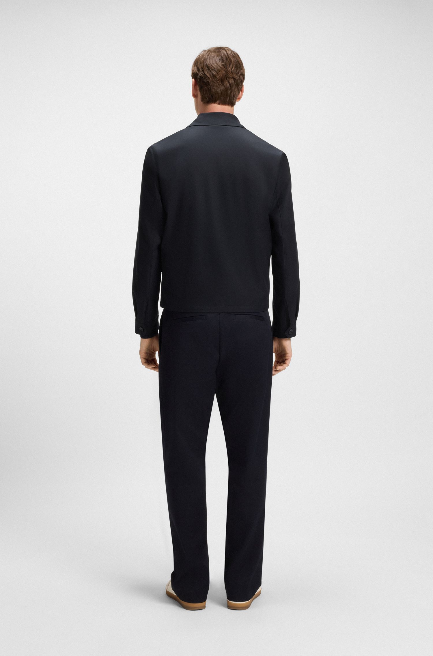 BECKHAM x BOSS 棉质混纺拉链开合夹克