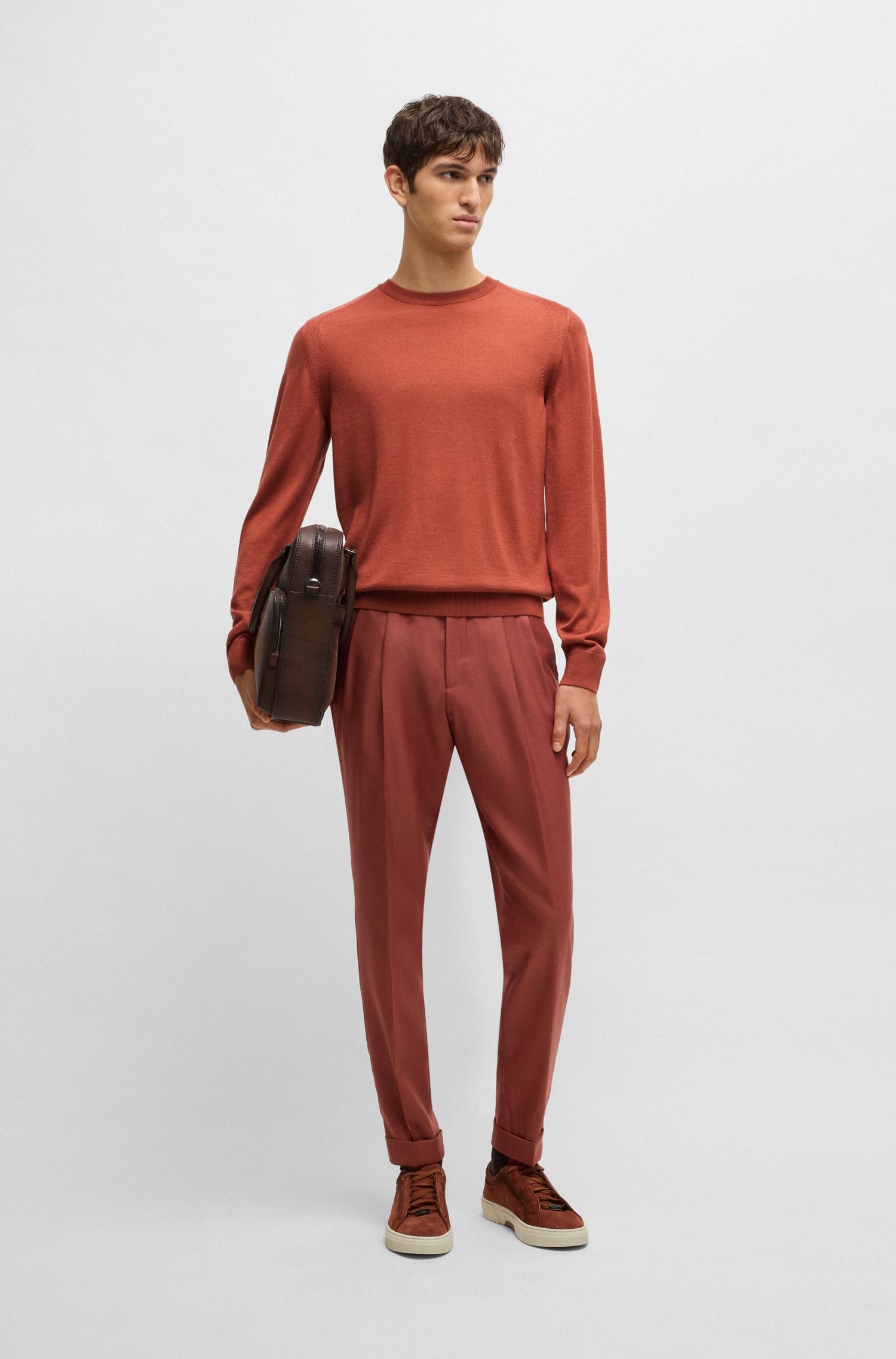 【BOSS博斯】常规版型圆领针织衫