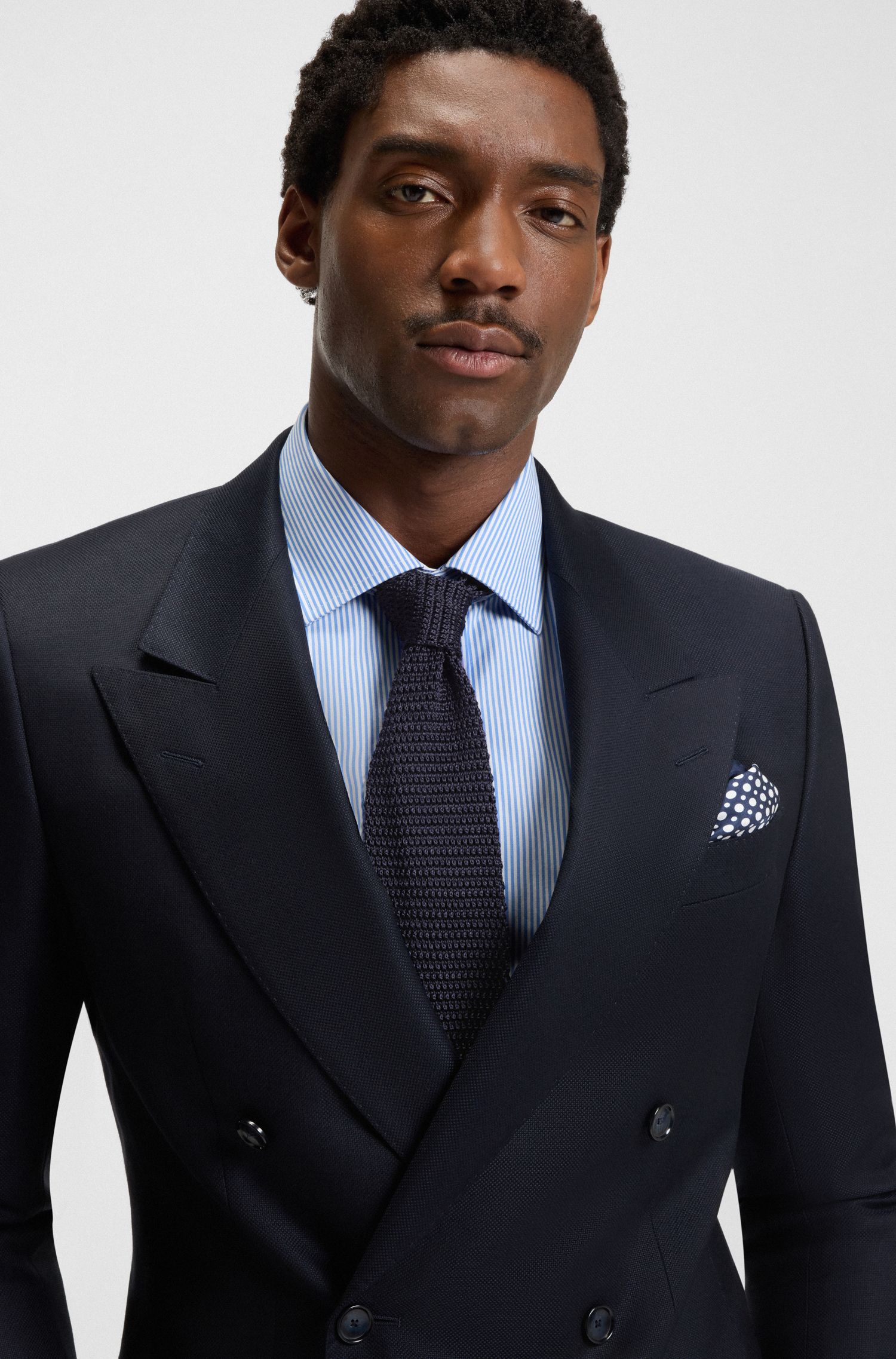 BECKHAM x BOSS 真丝针织领带