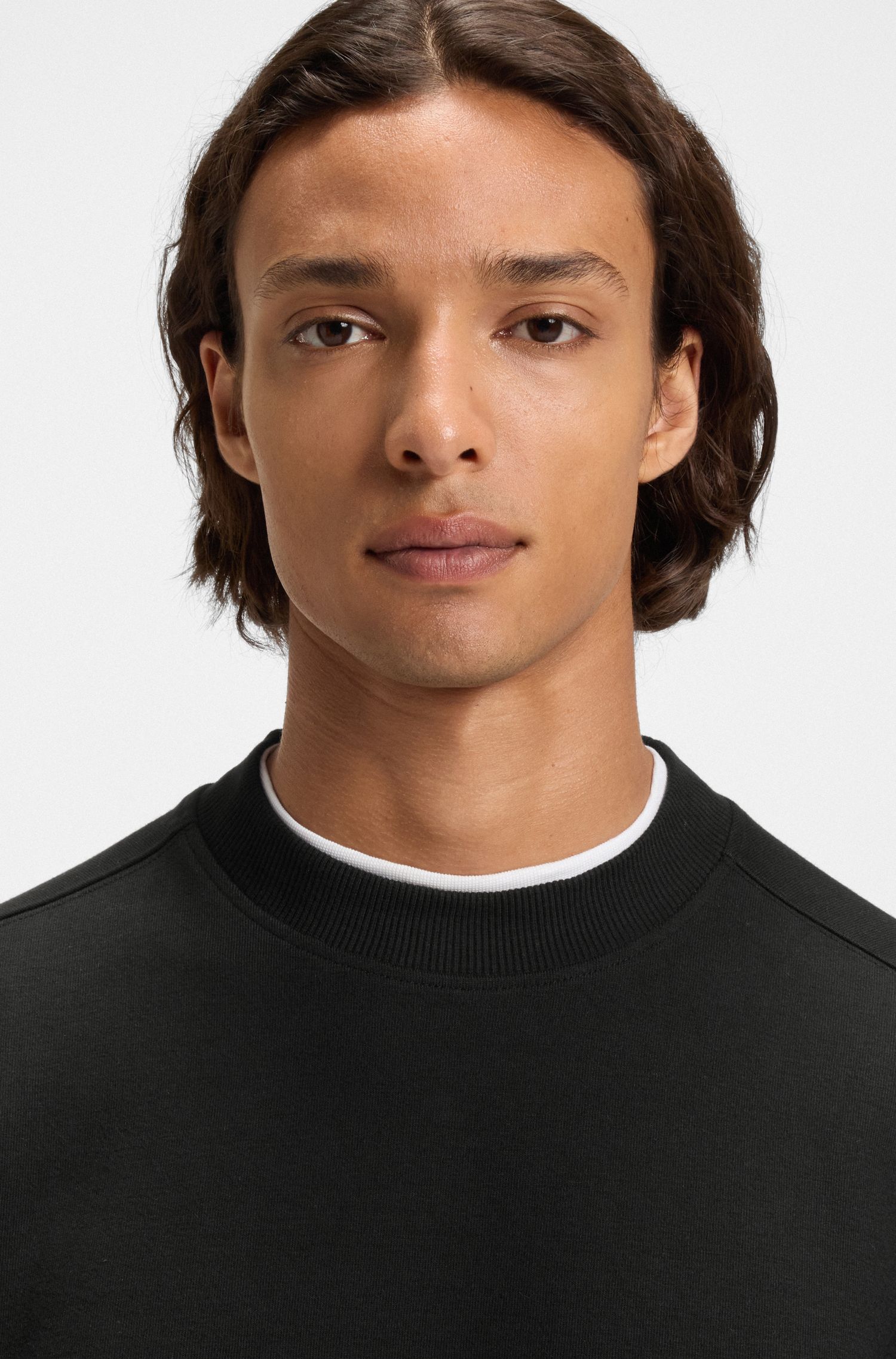 【BOSS博斯】棉质混纺宽松版型运动衫