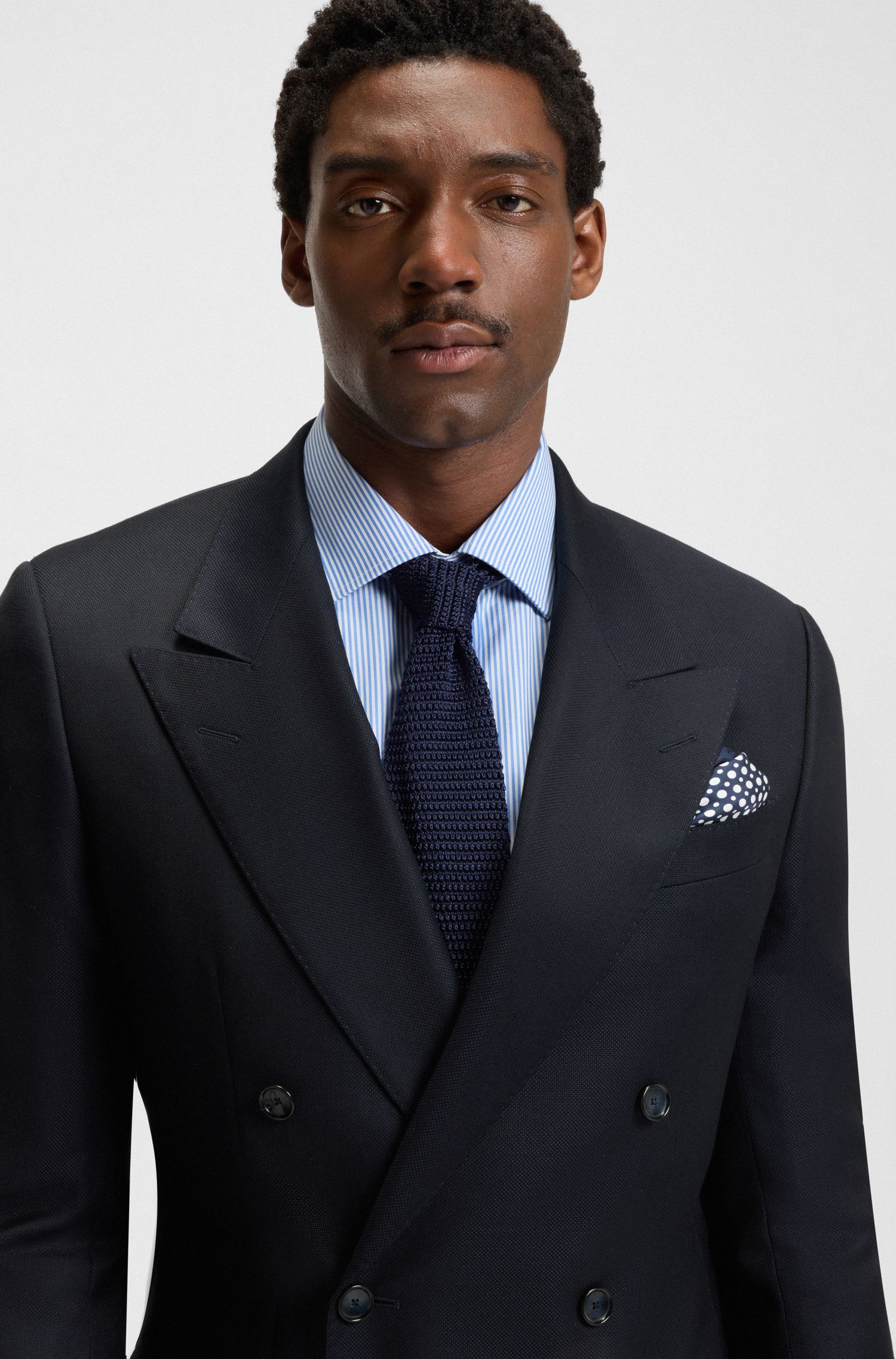 【BOSS博斯】羊毛双排扣西装