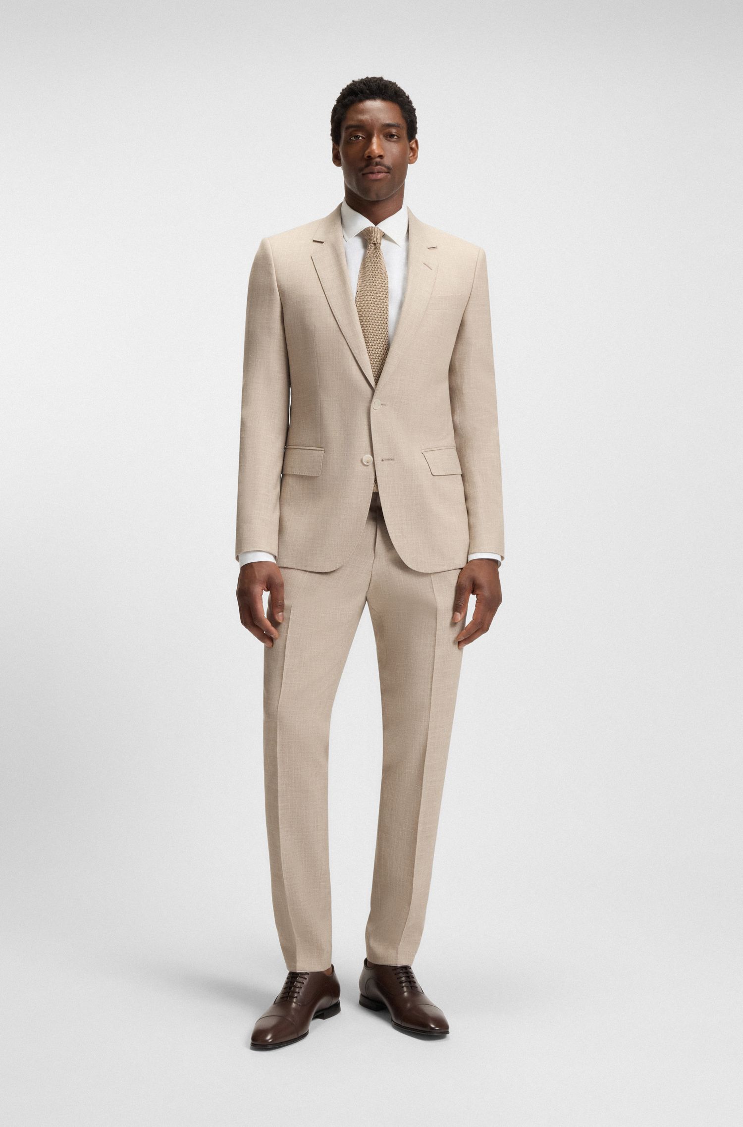 BECKHAM x BOSS 亚麻常规版型衬衫