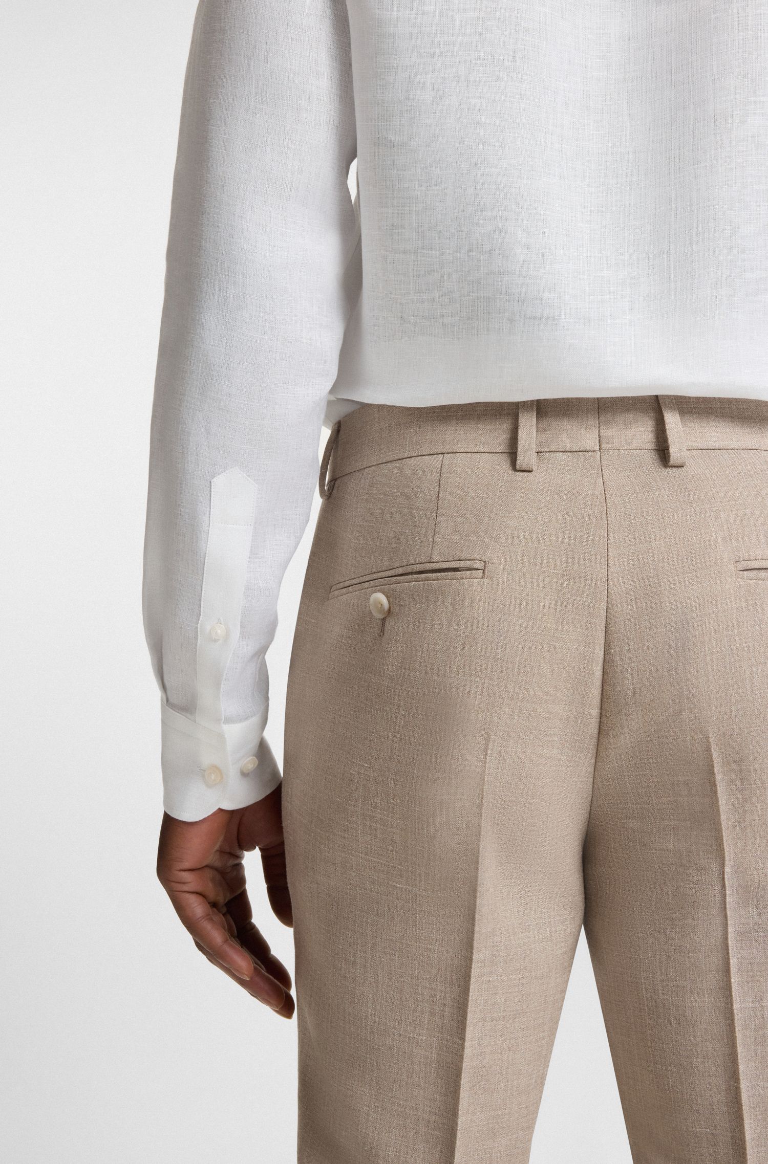 BECKHAM x BOSS 亚麻常规版型衬衫