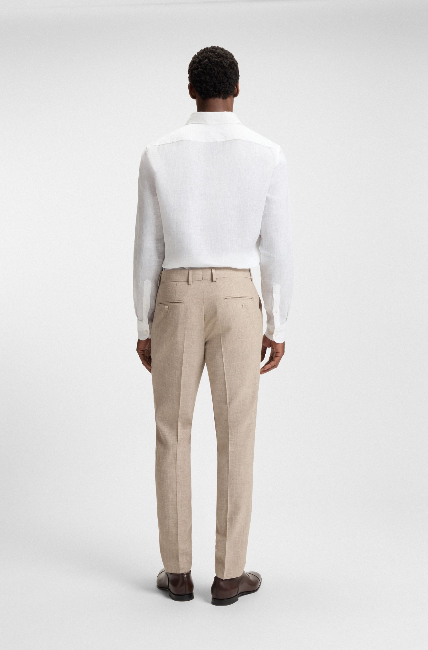 BECKHAM x BOSS 亚麻常规版型衬衫