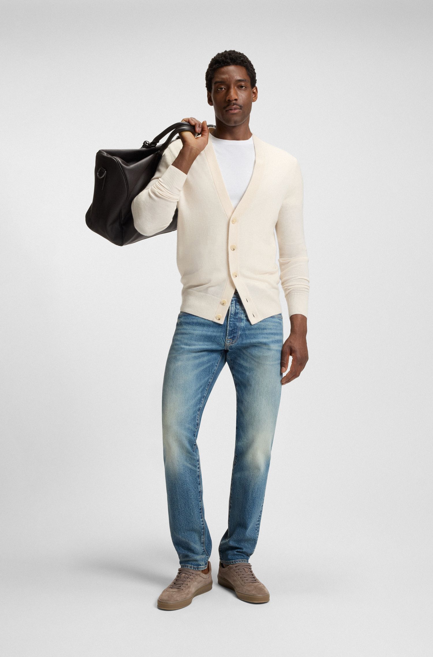 BECKHAM x BOSS绒面低帮运动鞋