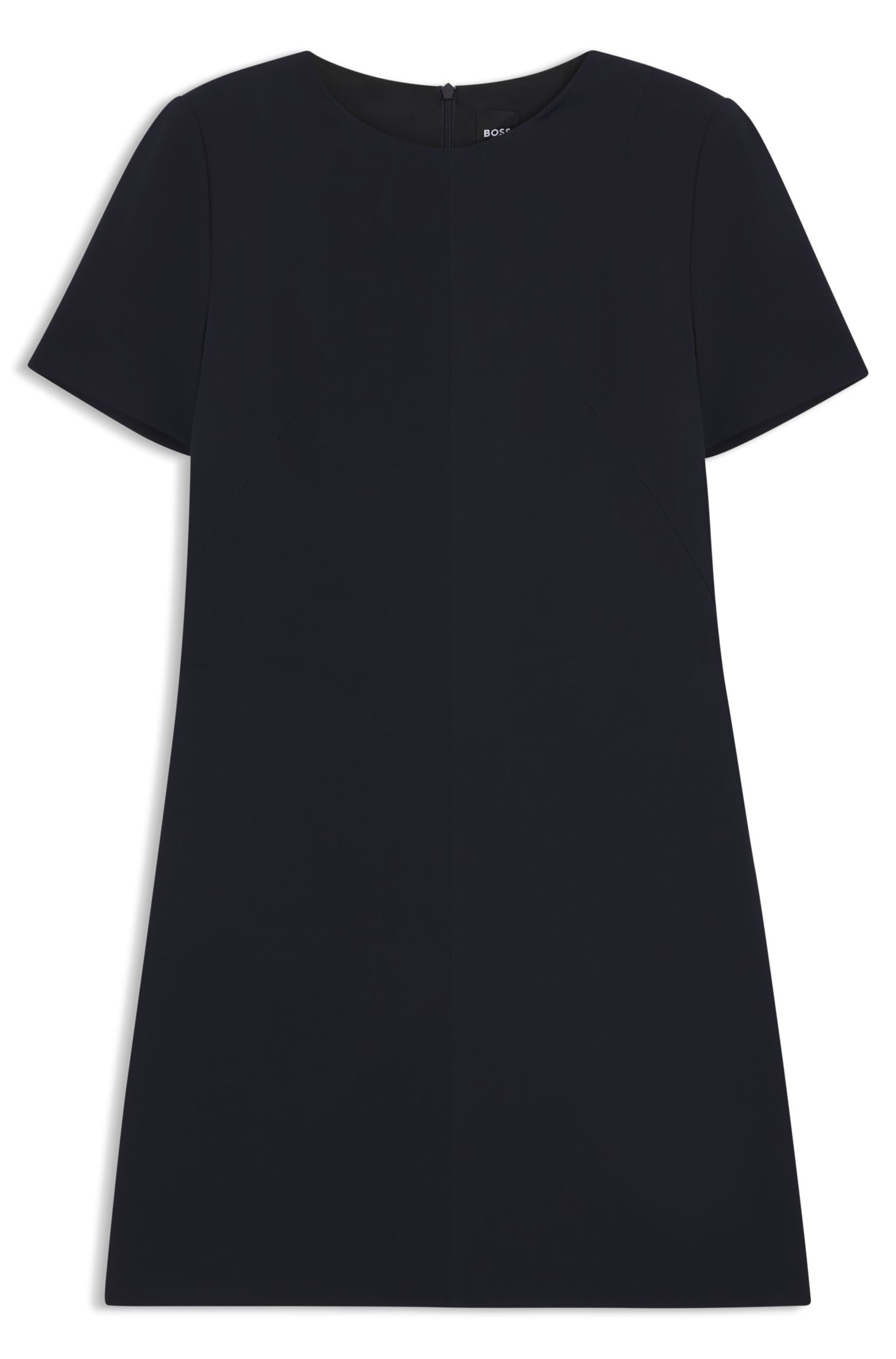 【BOSS博斯】柔软绉纱直筒连衣裙