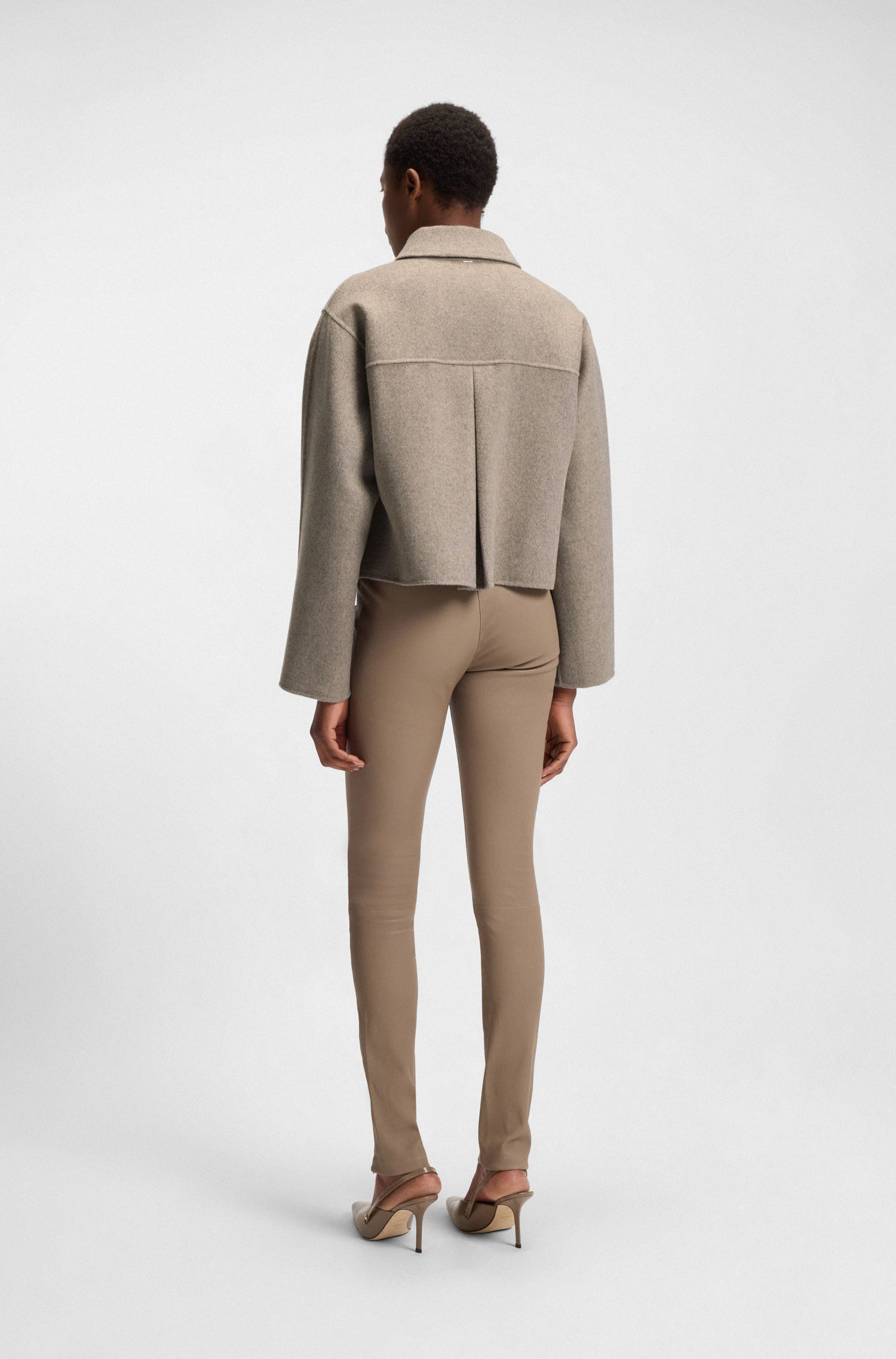 【BOSS博斯】羊毛混纺面料常规版型外套