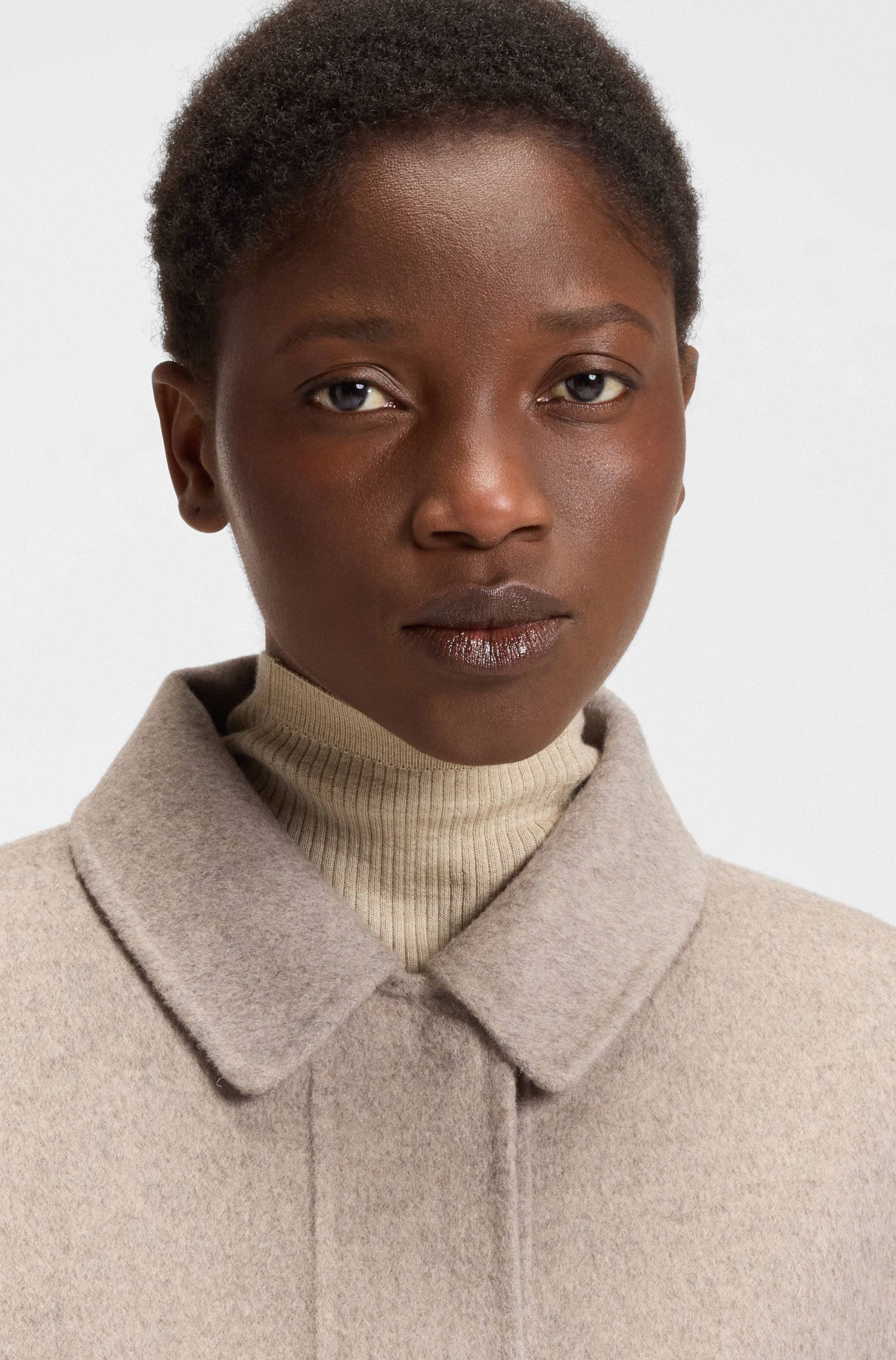 【BOSS博斯】羊毛混纺面料常规版型外套