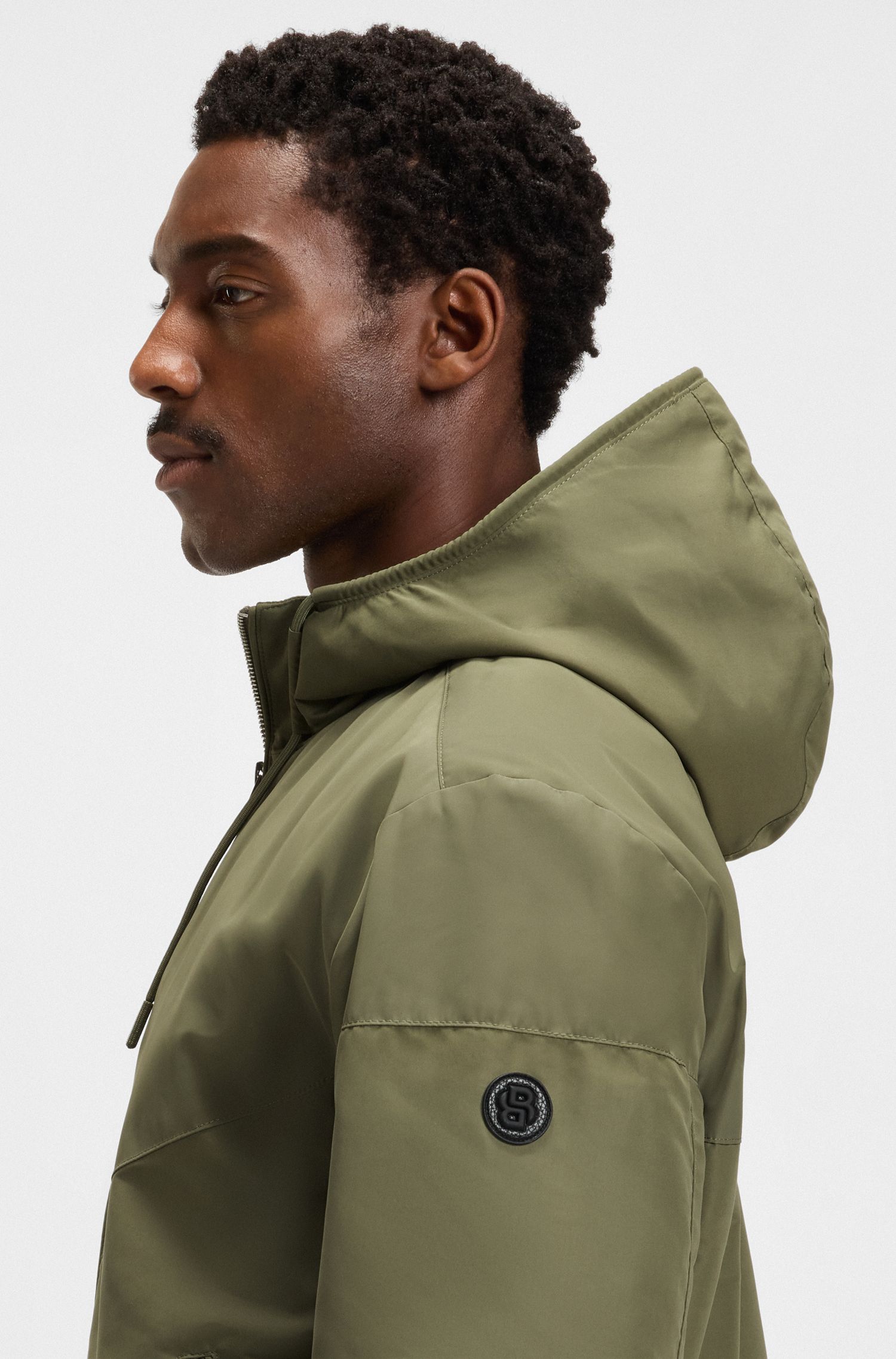 【BOSS博斯】可机洗府绸连帽夹克