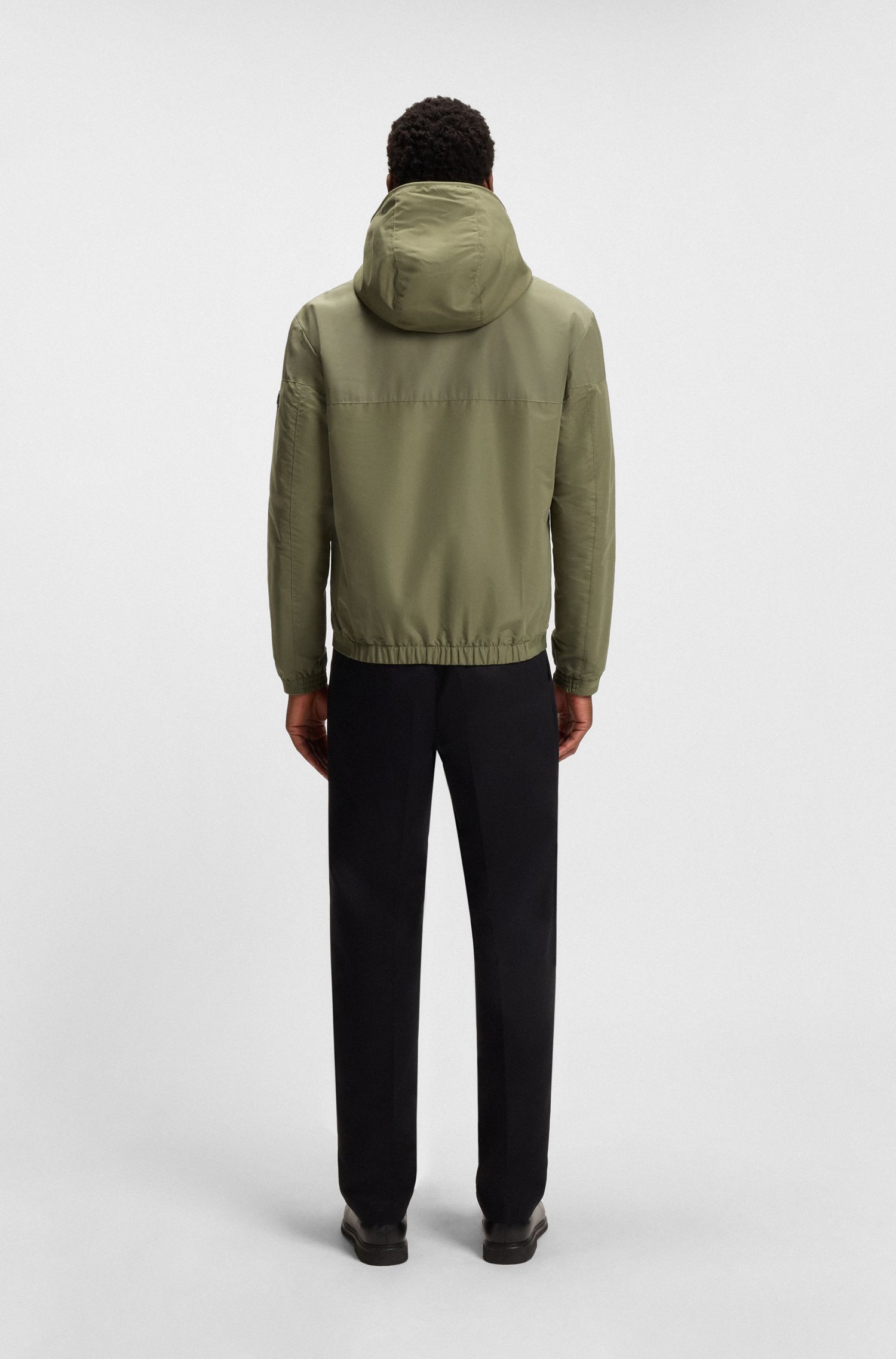 【BOSS博斯】可机洗府绸连帽夹克