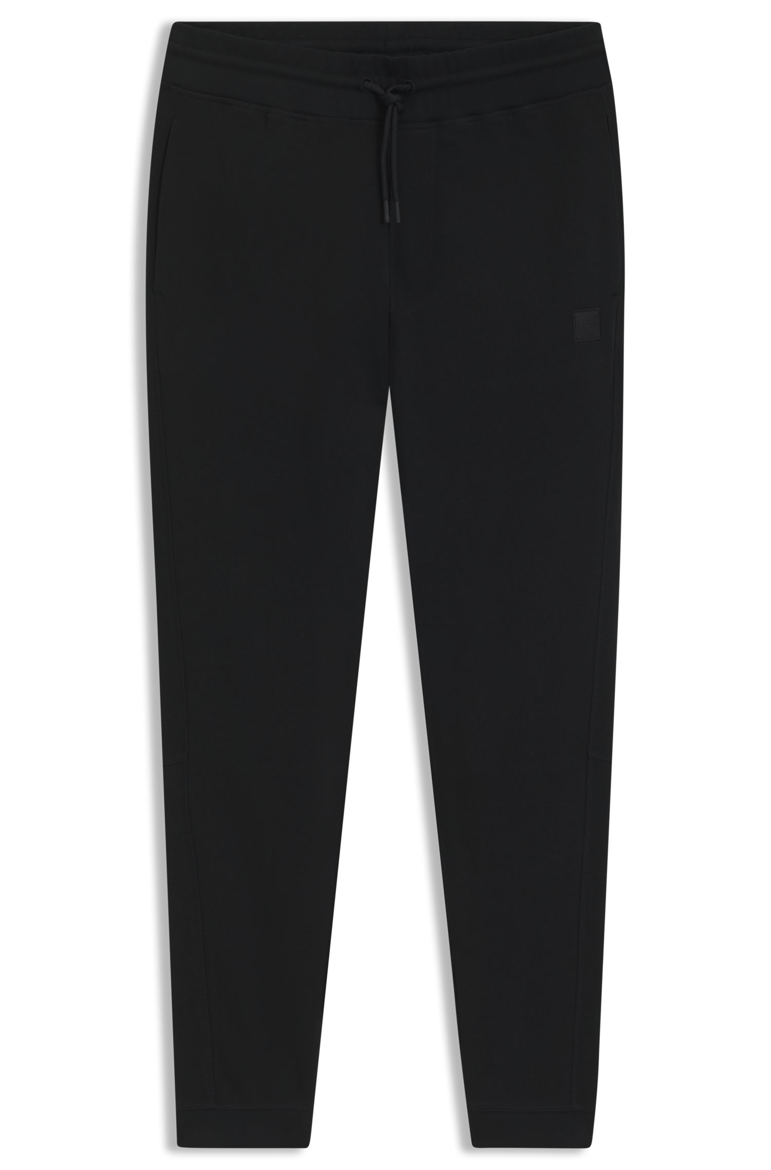 【BOSS博斯】徽标饰片棉质毛圈布运动裤